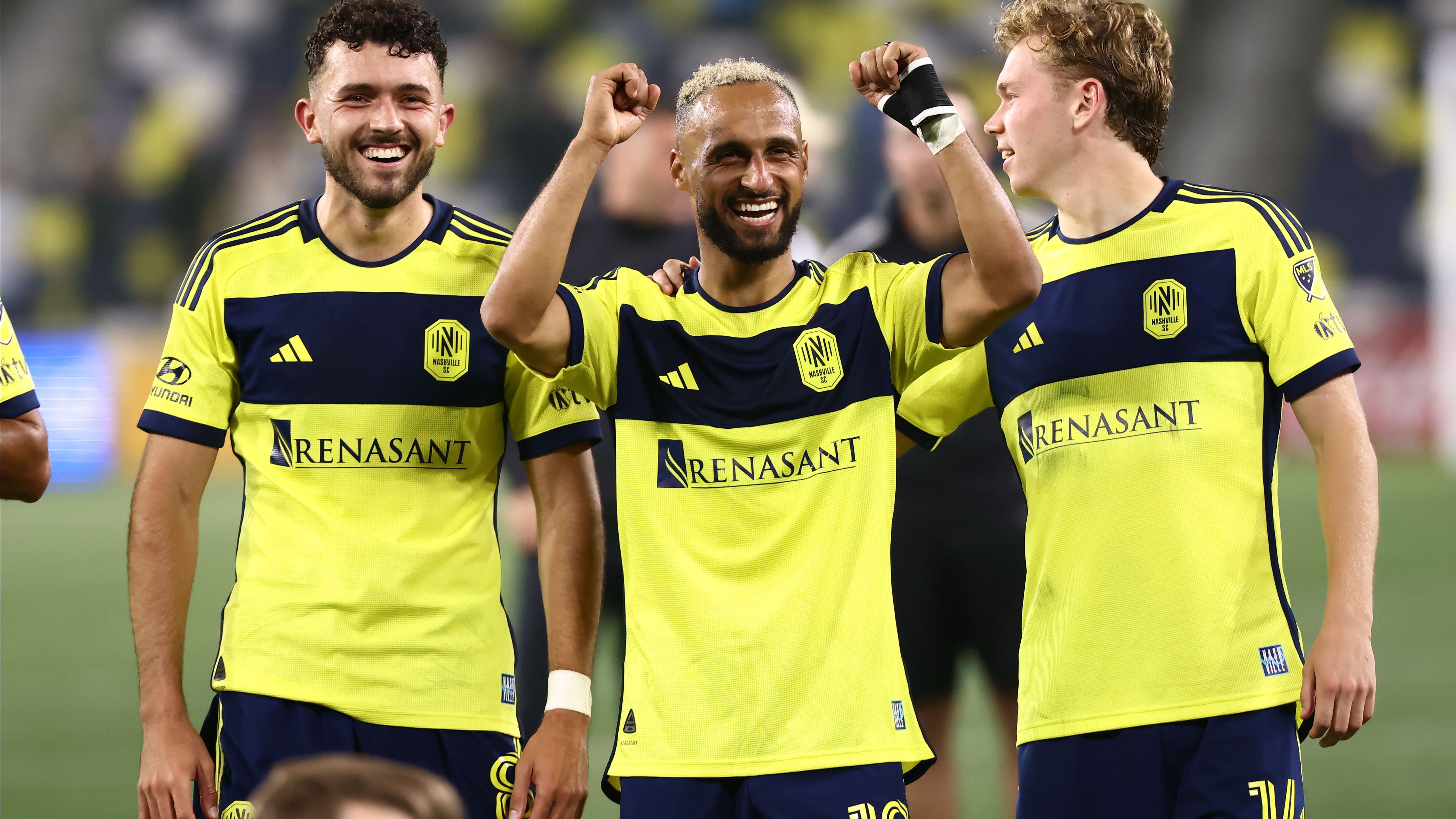 Hany Mukhtar, Patrick Yazbek and Jacob Shaffelburg, Nashville SC 