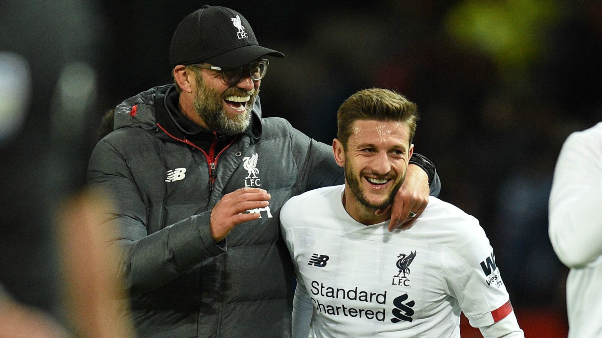 Jurgen Klopp Adam Lallana Liverpool 2019-20