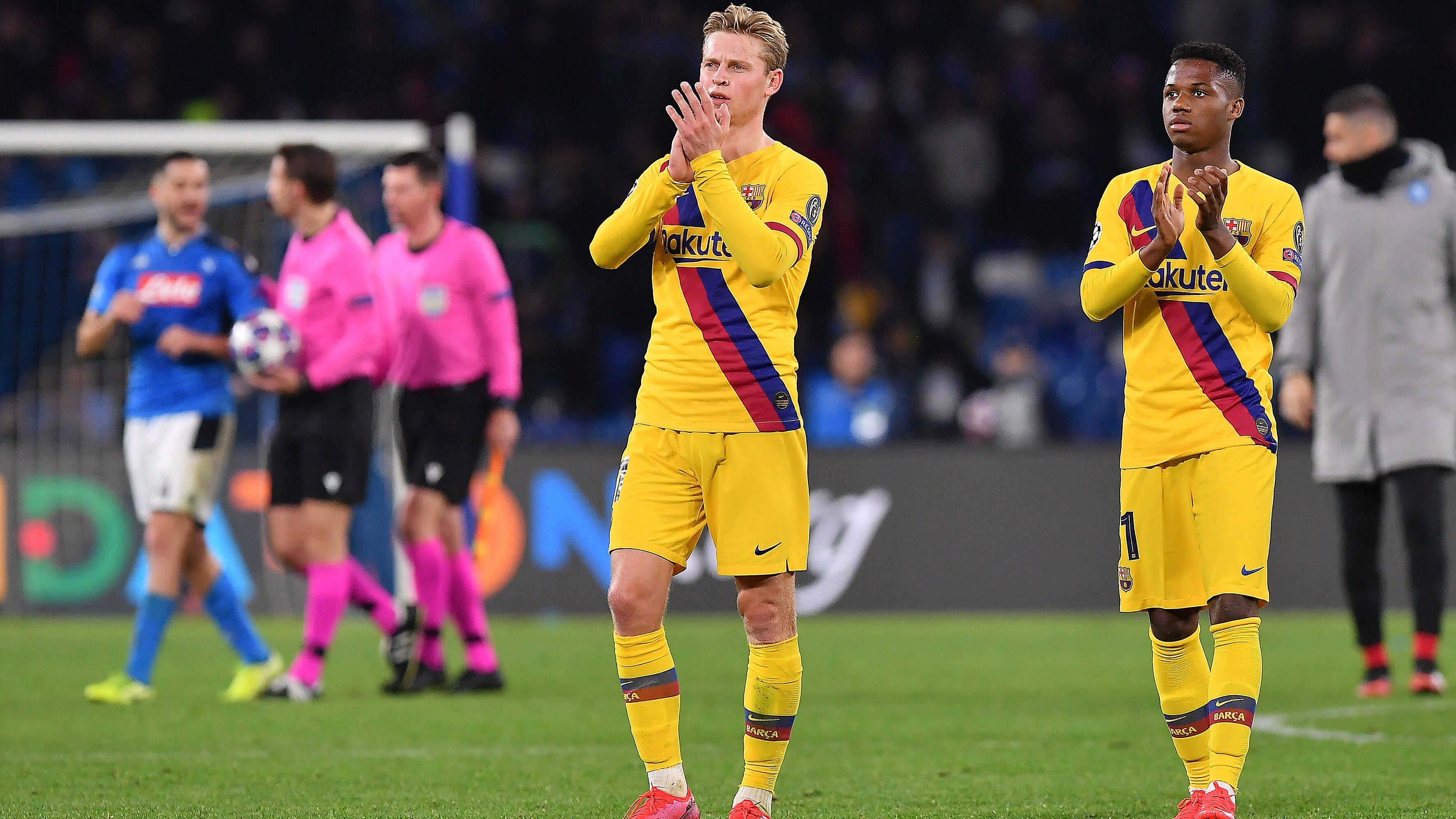 GERMANY ONLY Frenkie de Jong Ansu Fati FC Barcelona