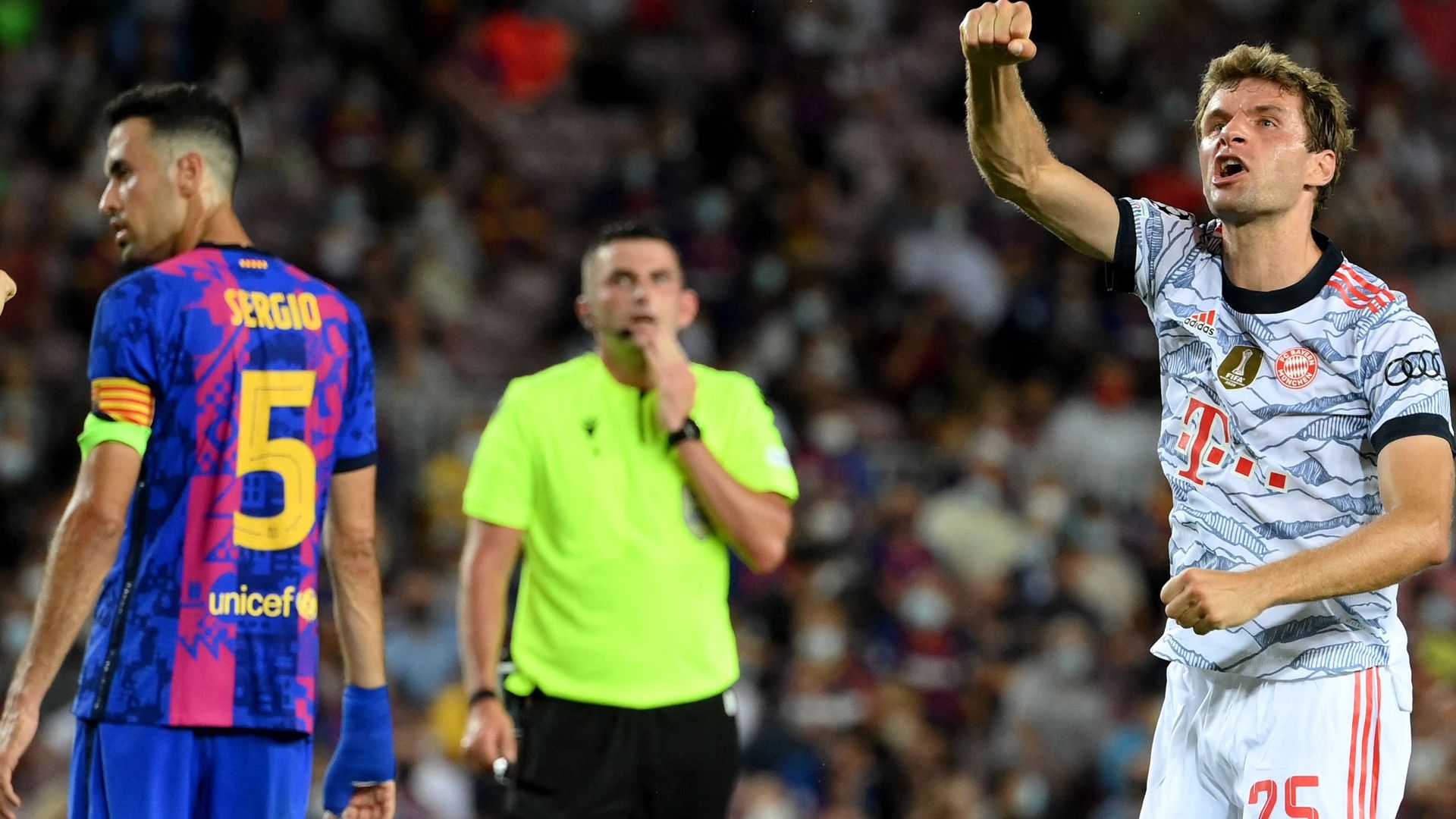 Busquets y Muller, Barcelona y Bayern