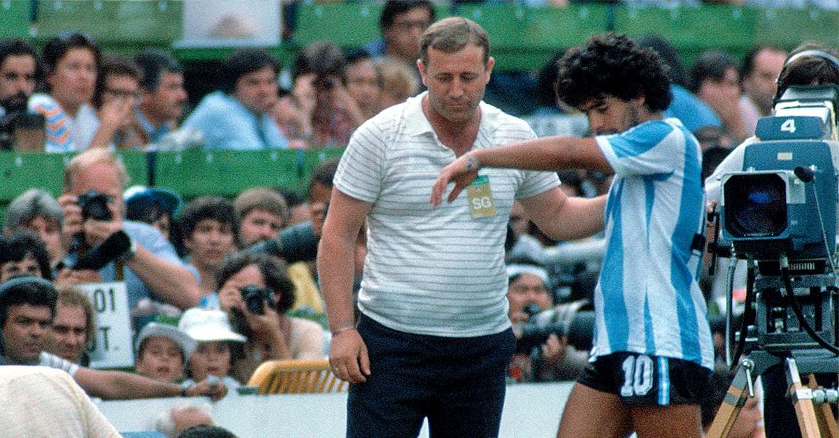 Diego Maradona Argentina Brazil Red Card 1982