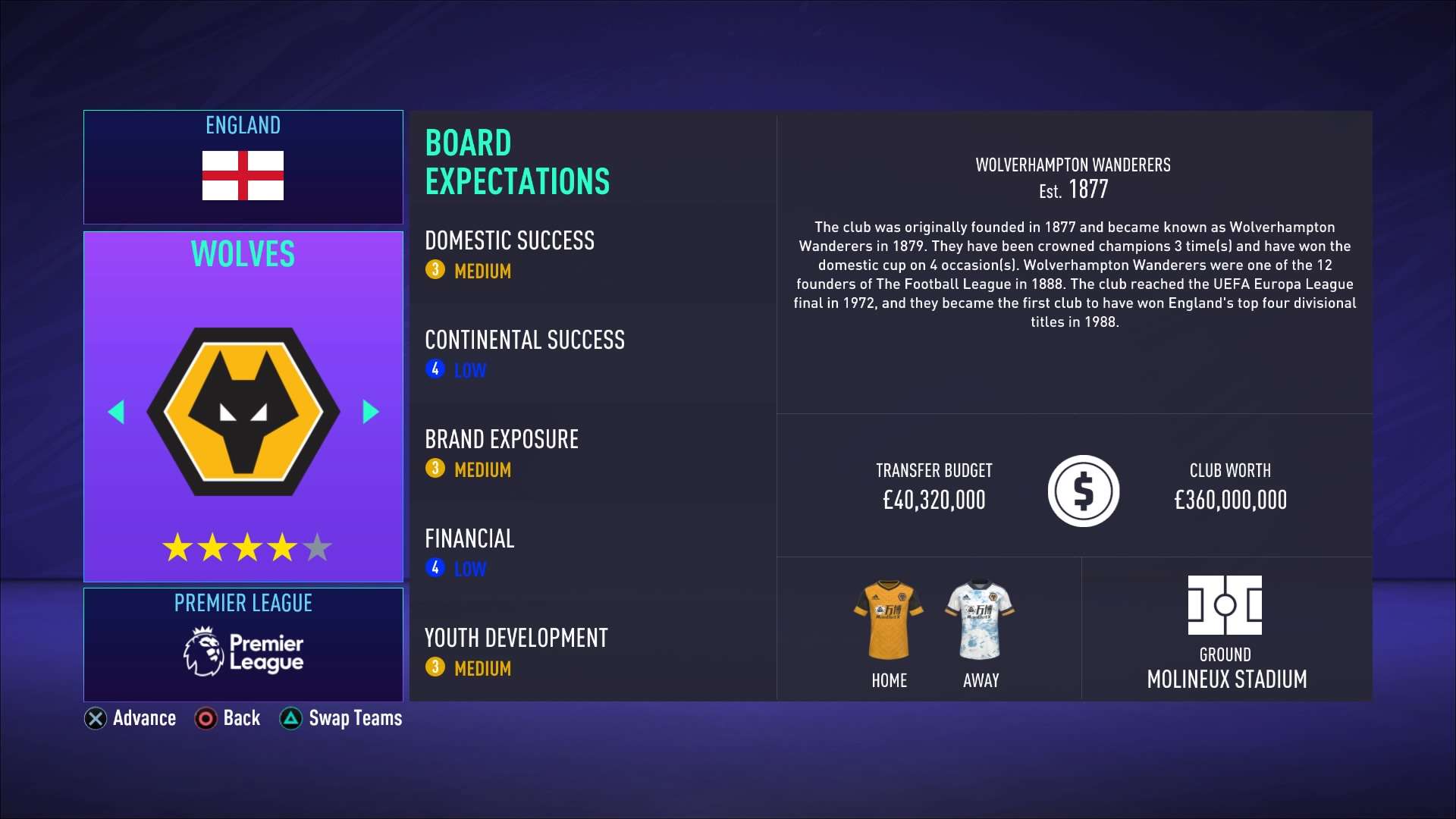 FIFA 21 Career Mode Wolves