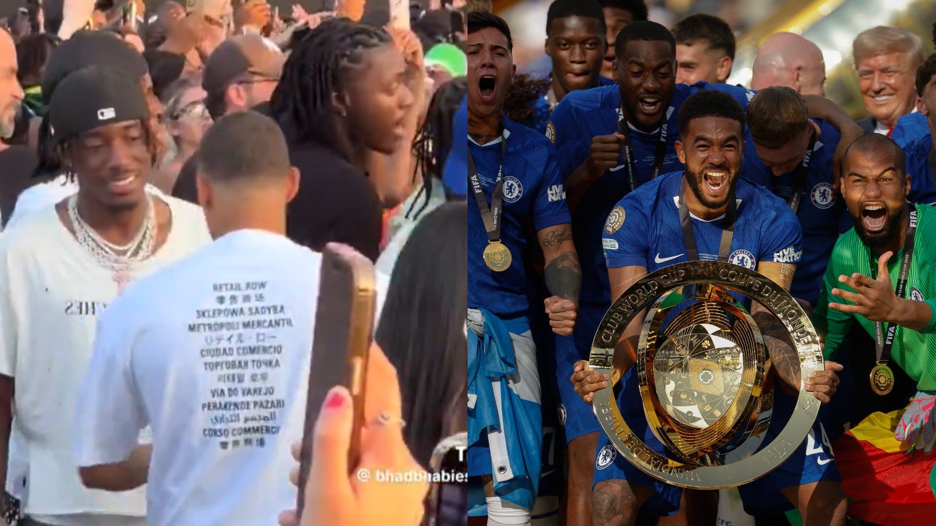 Arsenal-bound Noni Madueke spotted partying at Wireless Festival in London with ex-Chelsea team-mate & Man Utd outcast Jadon Sancho as Chelsea played Club World Cup final | Goal.com UK