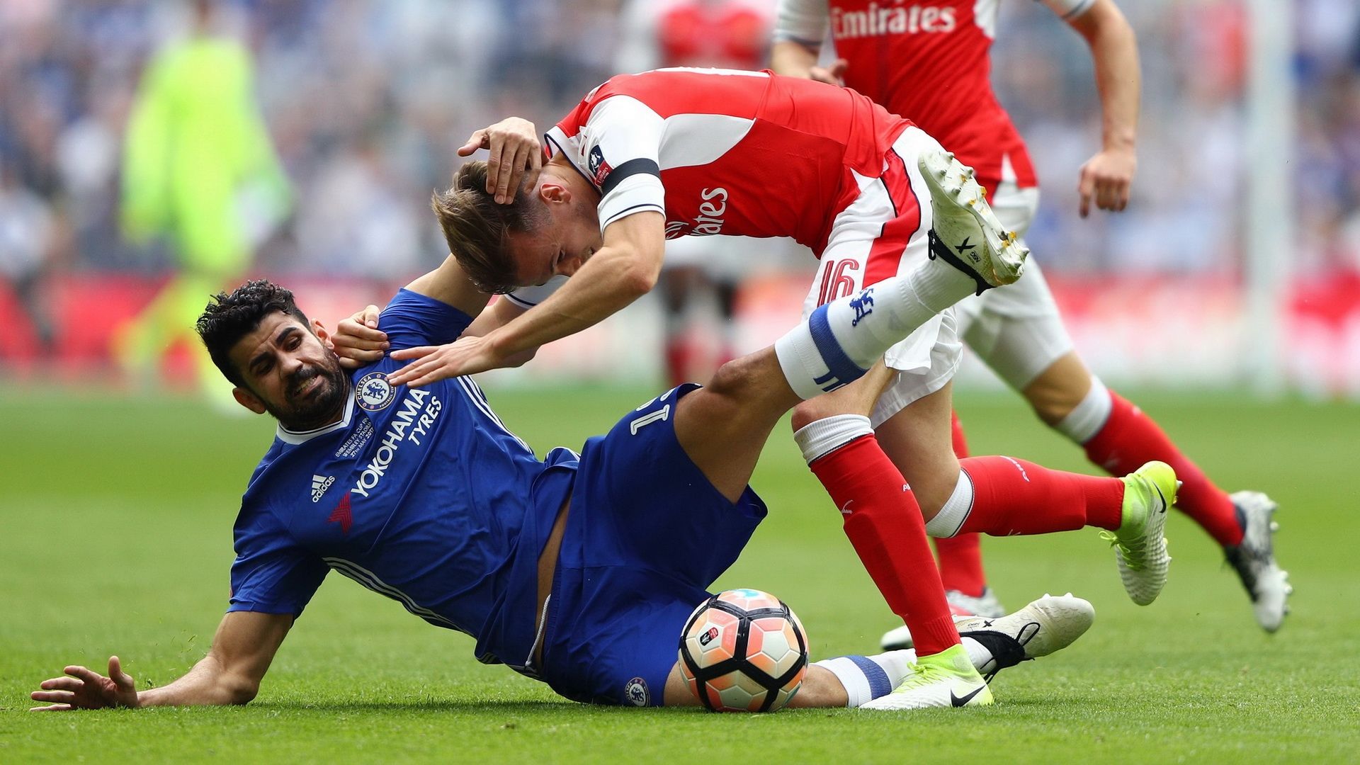 Diego Costa Chelsea Rob Holding Arsenal FA Cup