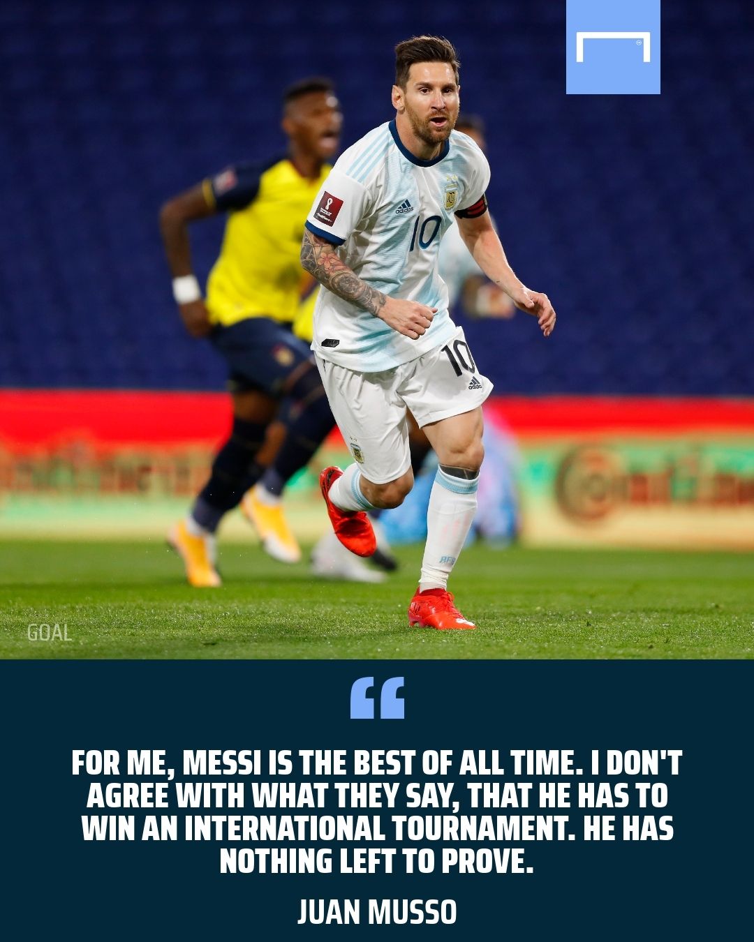 Juan Musso Lionel Messi Argentina GFX