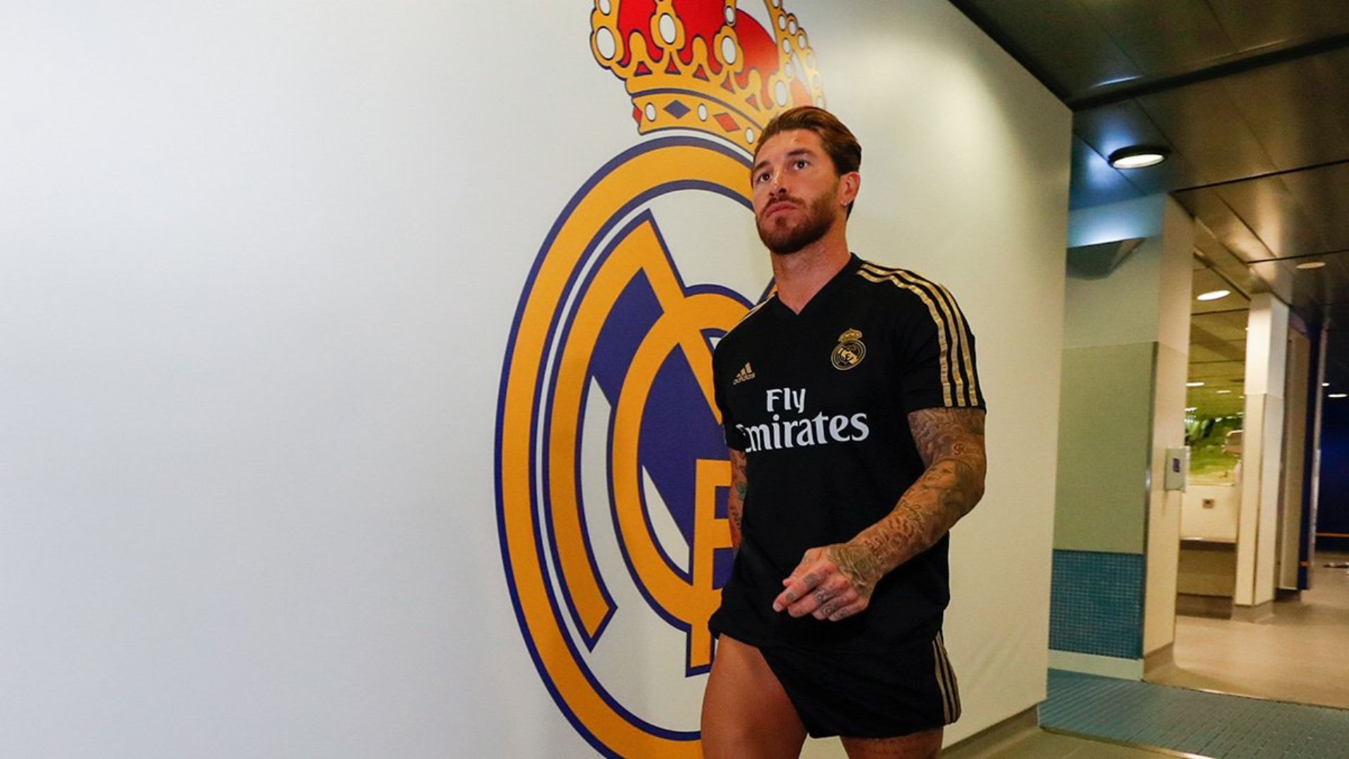 Sergio Ramos, during the medical test of the Real Madrid first preseason day