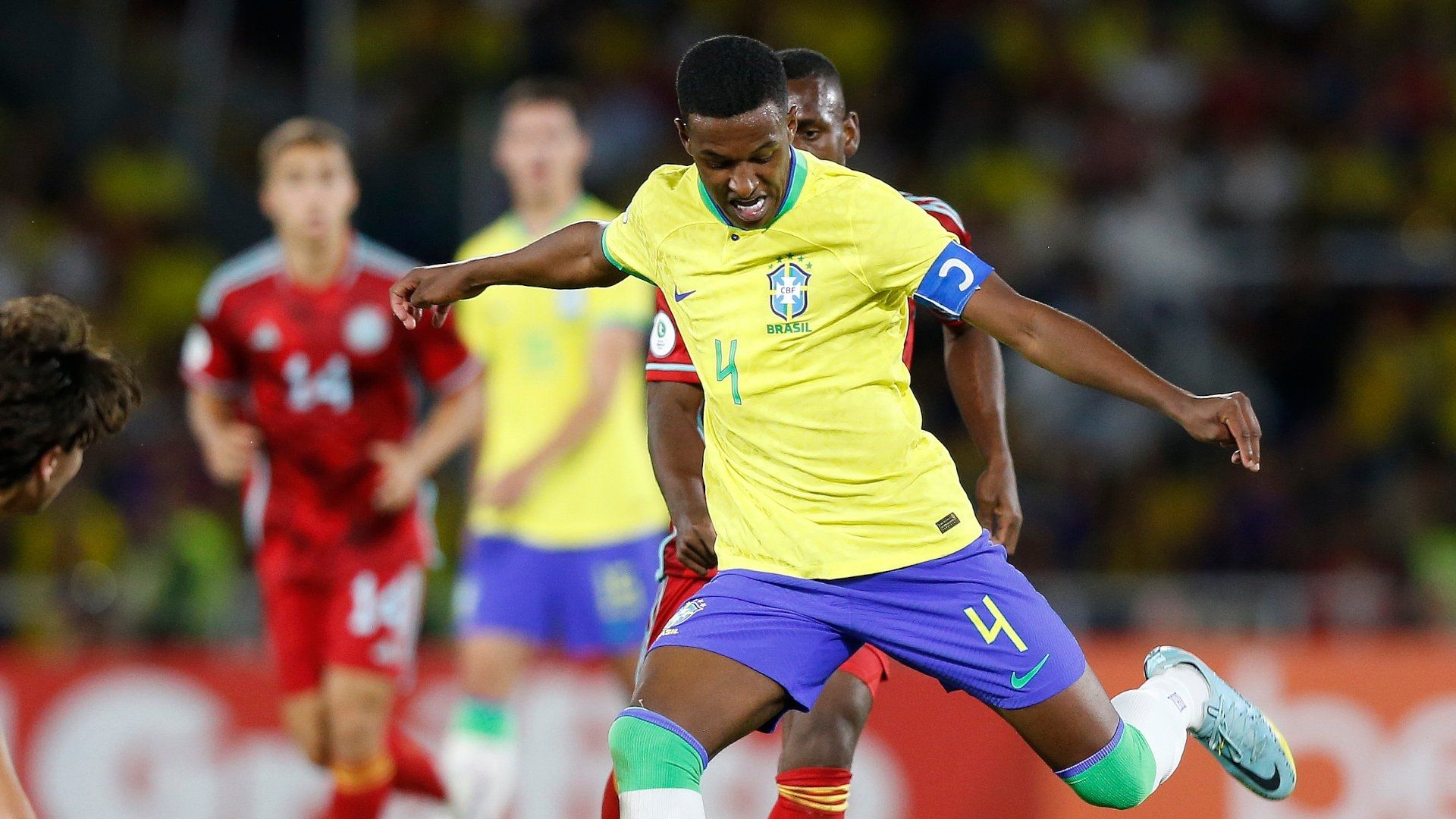 Robert Renan, da seleção brasileira sub-20, em ação no Sul-Americano 2023