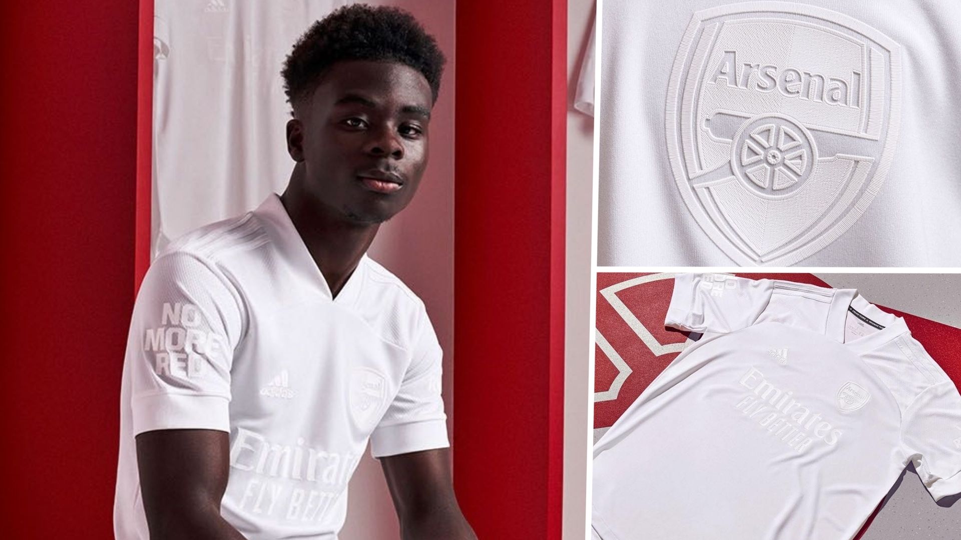 Arsenal No More Red kit Bukayo Saka 2021-22