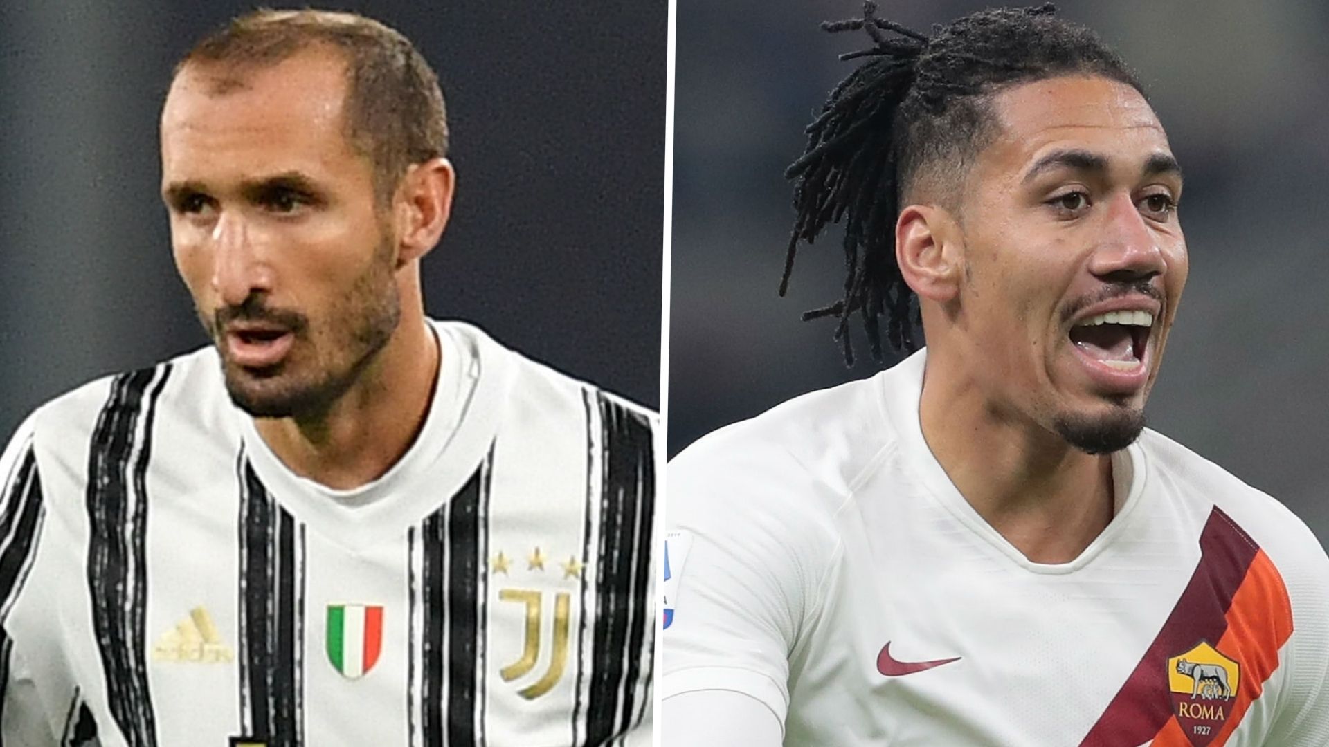 Giorgio Chiellini Chris Smalling Juventus Roma