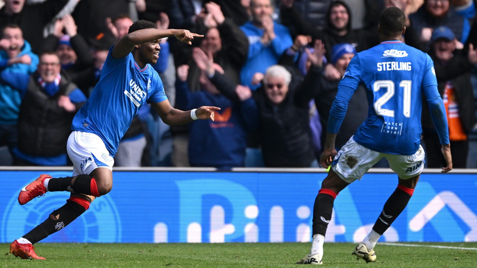 Rangers' Rabbi Matondo scores stunning strike against Celtic
