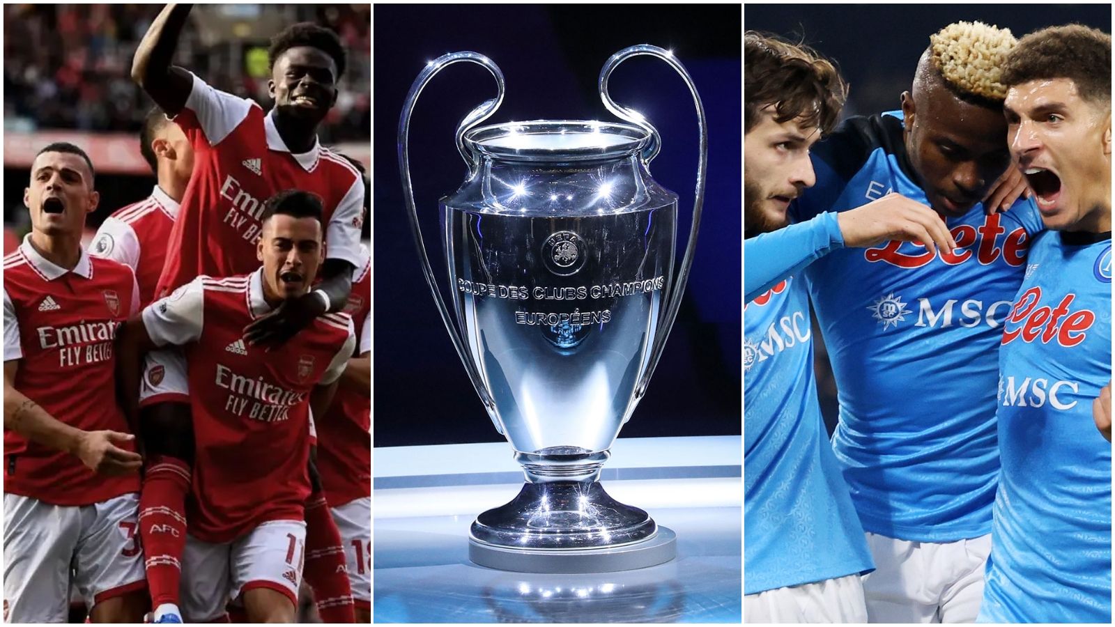 Arsenal, Champions League Trophy, Napoli GFX