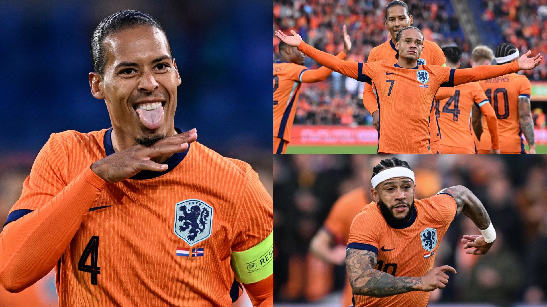 GFX Virgil van Dijk Xavi Simons Memphis Depay Netherlands 2024