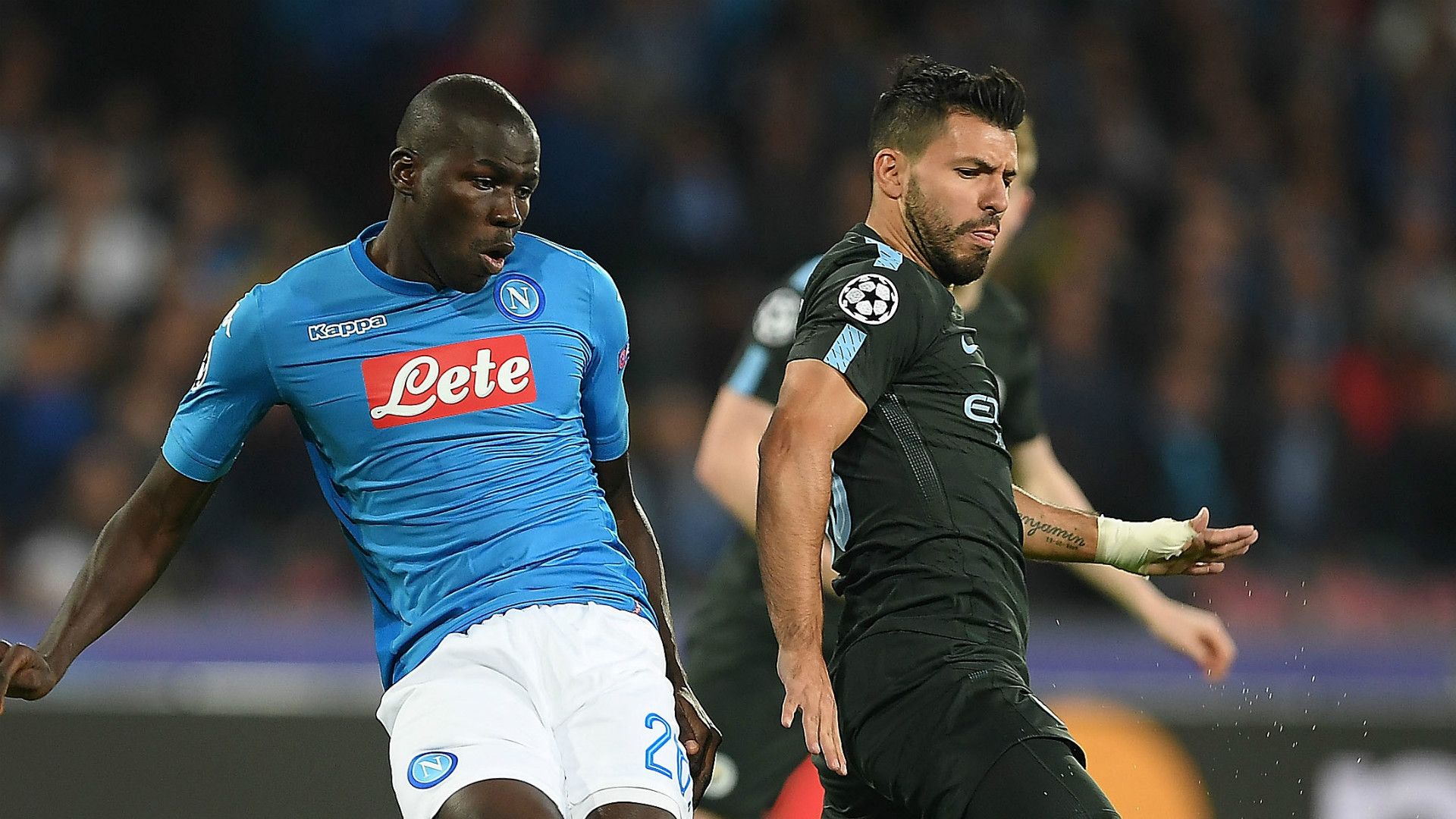Kalidou Koulibaly Sergio Aguero Napoli Manchester City