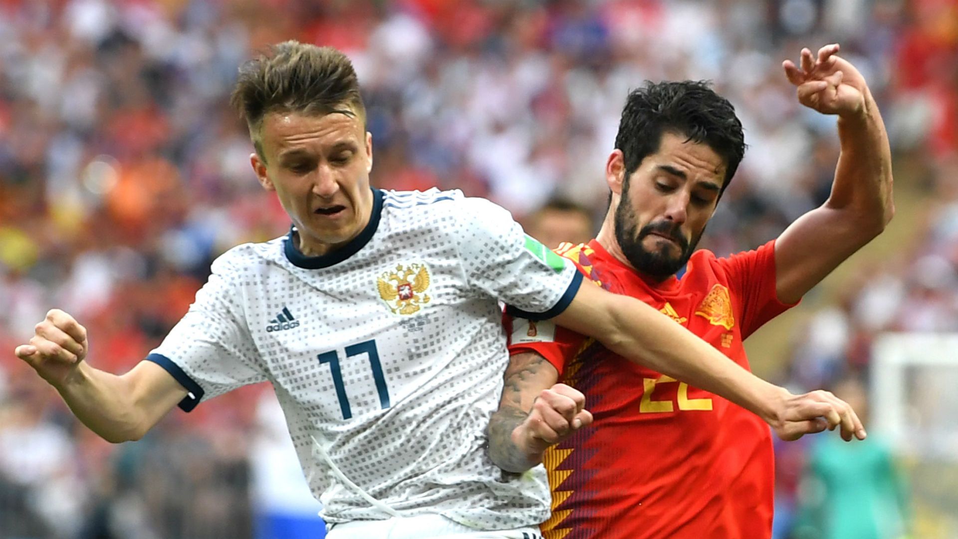 Aleksandr Golovin Russia Isco Spain World Cup 2018