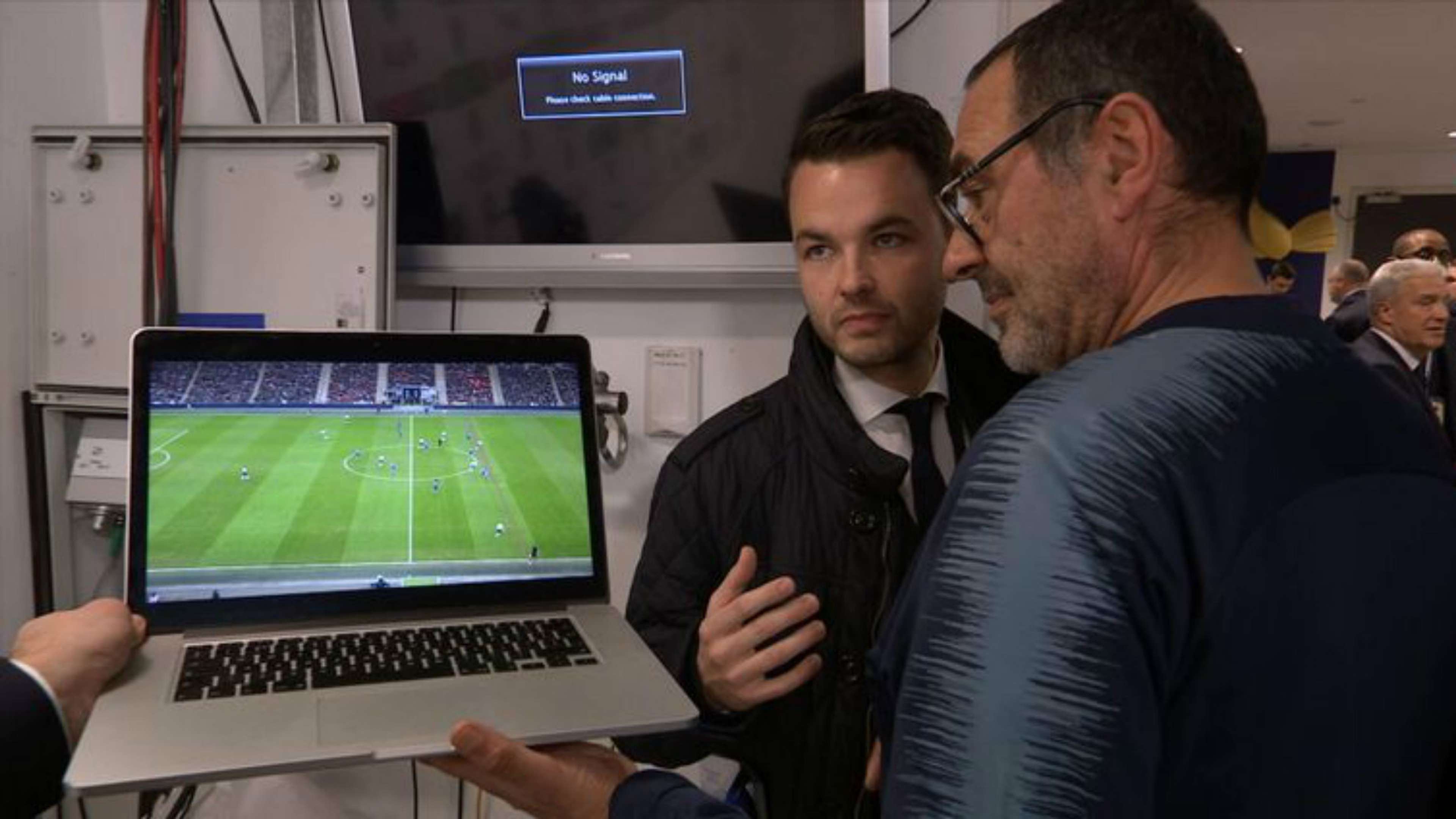 EMBED ONLY Maurizio Sarri Chelsea laptop