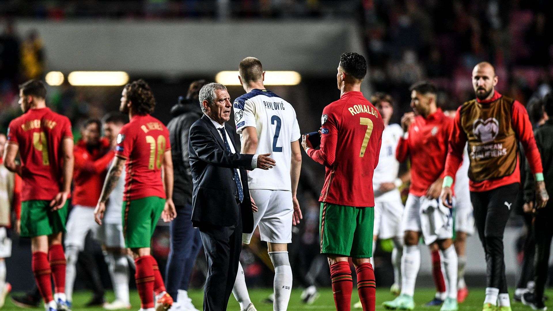 Cristiano Ronaldo & Fernando Santos Portugal vs Serbia 14.11.2021