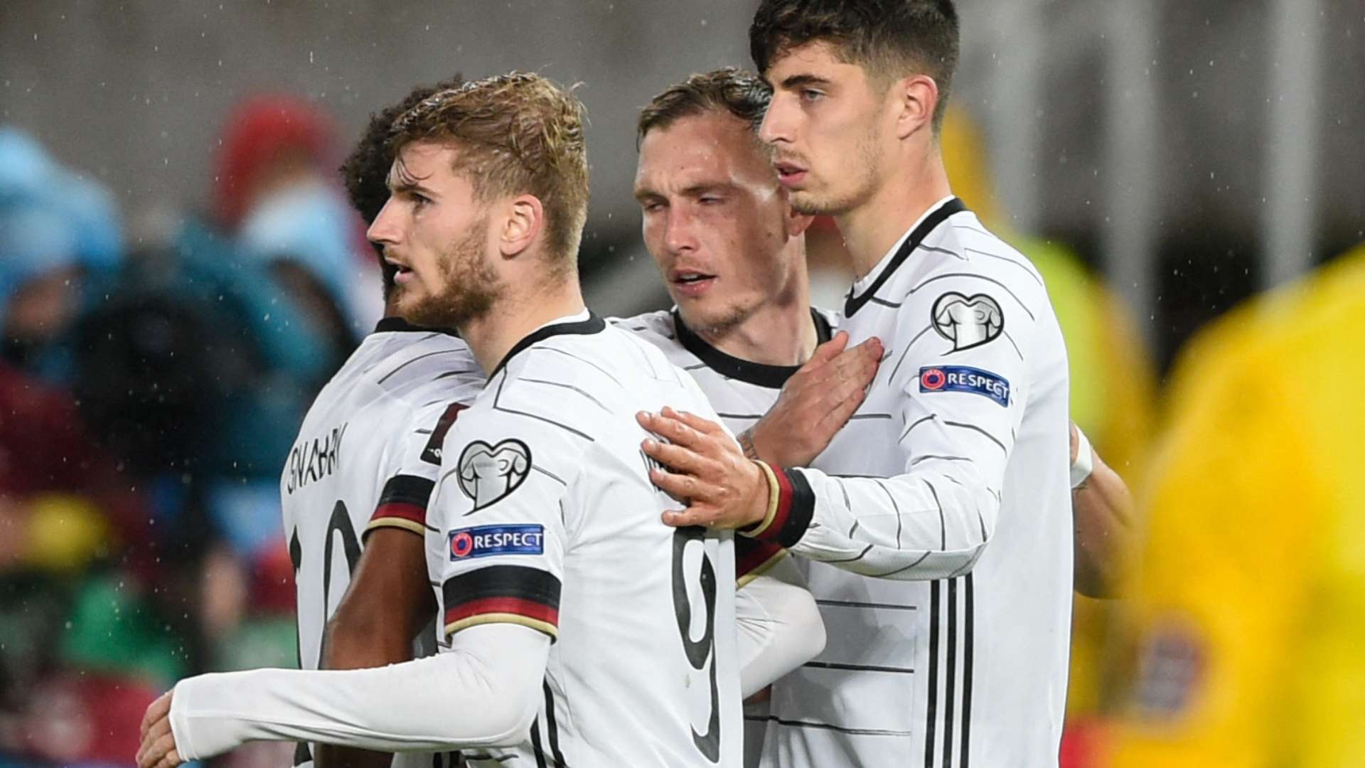 Germany celebrating World Cup qualifers