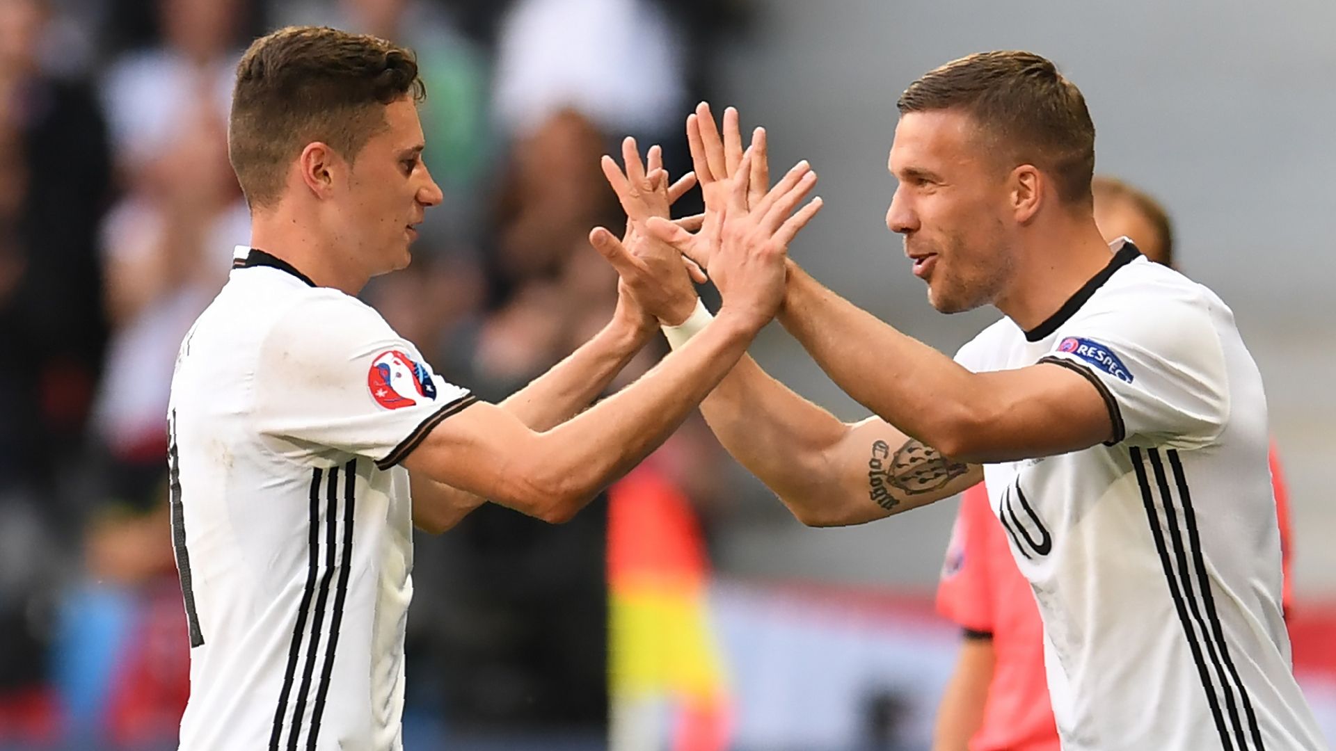 Julian Draxler Lukas Podolski Germany 06262016