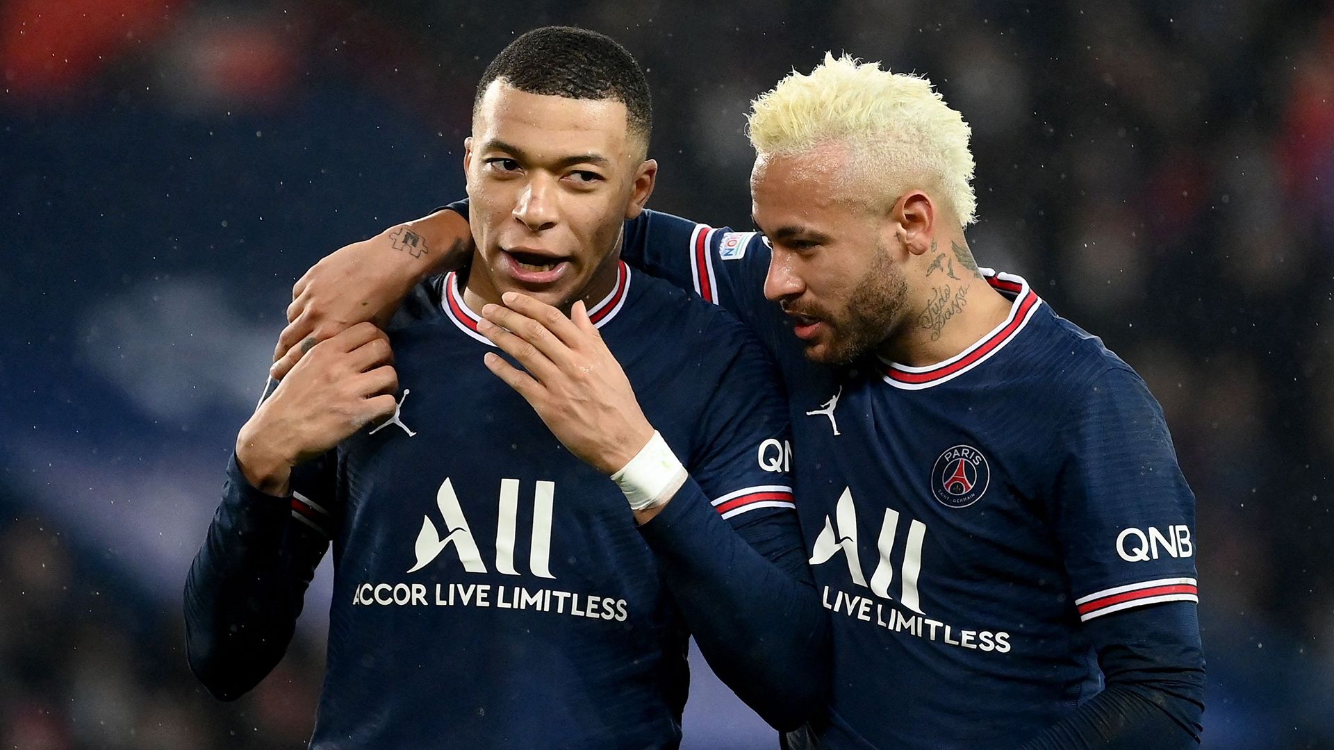 Kylian Mbappe Neymar PSG Real Madrid Champions League 2021-22