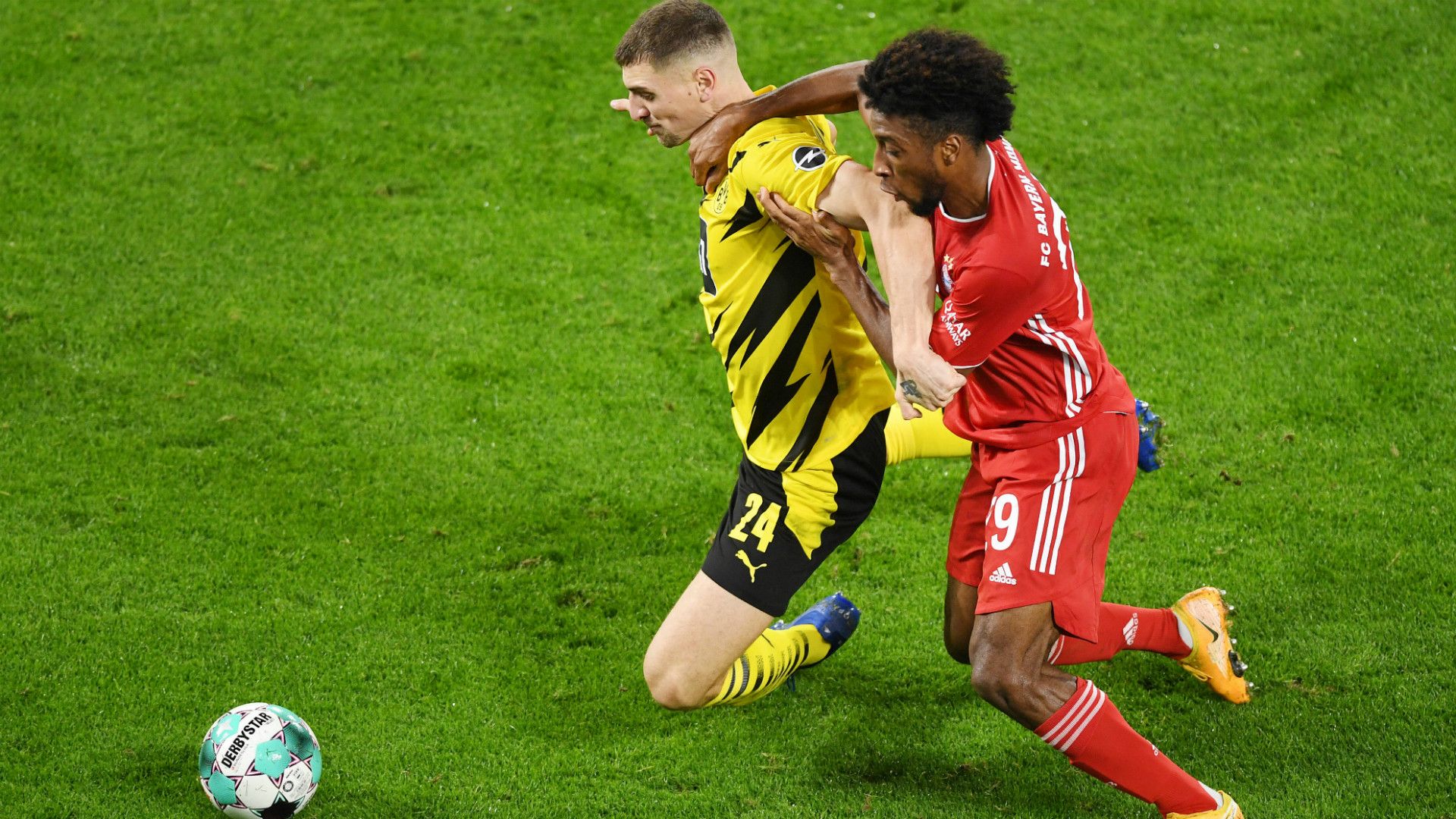 GERMANY ONLY: THOMAS MEUNIER BORUSSIA DORTMUND KINGSLEY COMAN BAYERN MÜNCHEN BUNDESLIGA 07112020