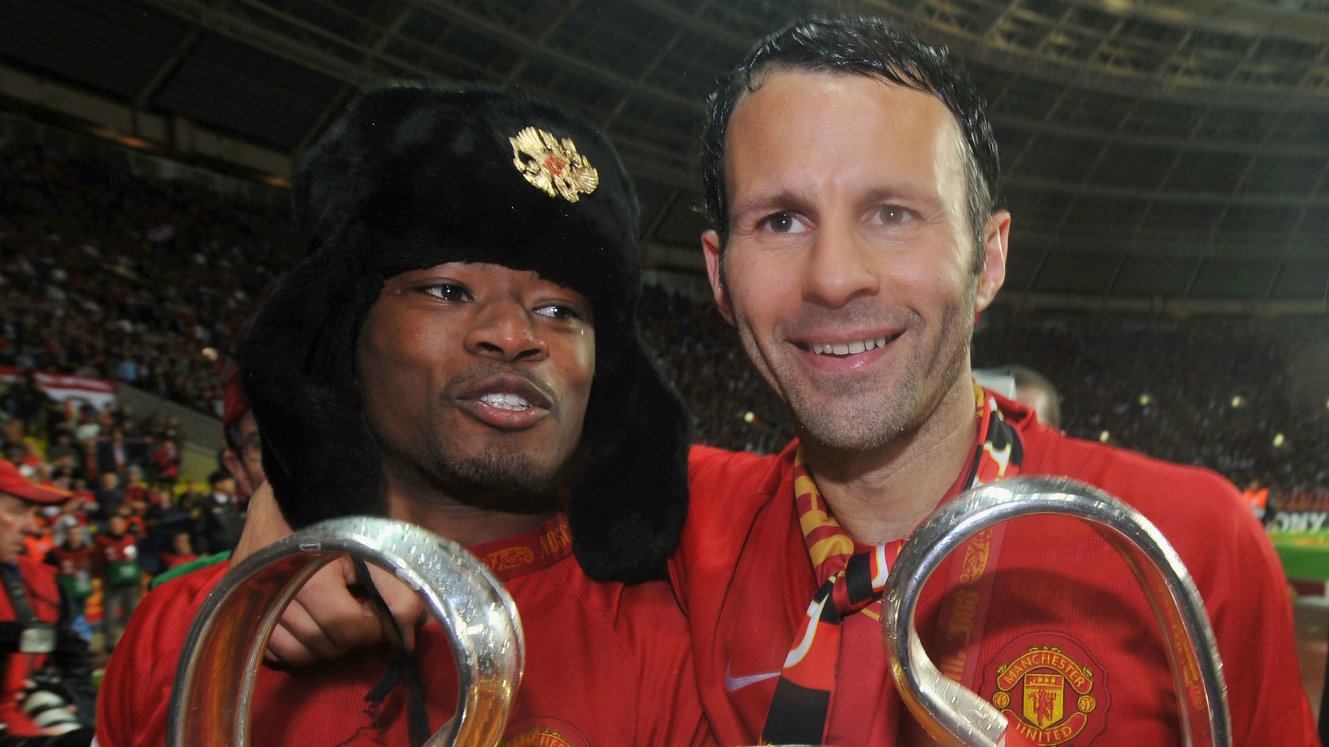 Patrice Evra Ryan Giggs Manchester United 2008