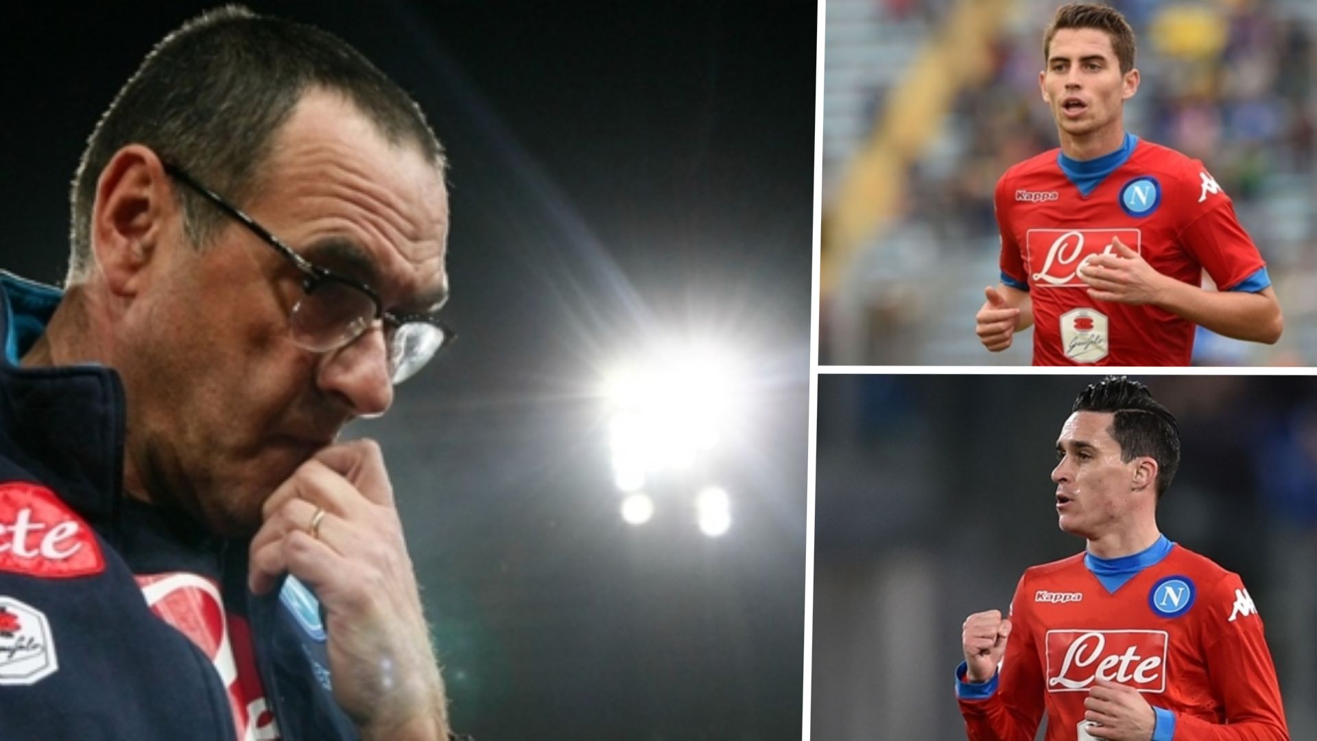 Maurizio Sarri Jorginho Josè Callejon Napoli
