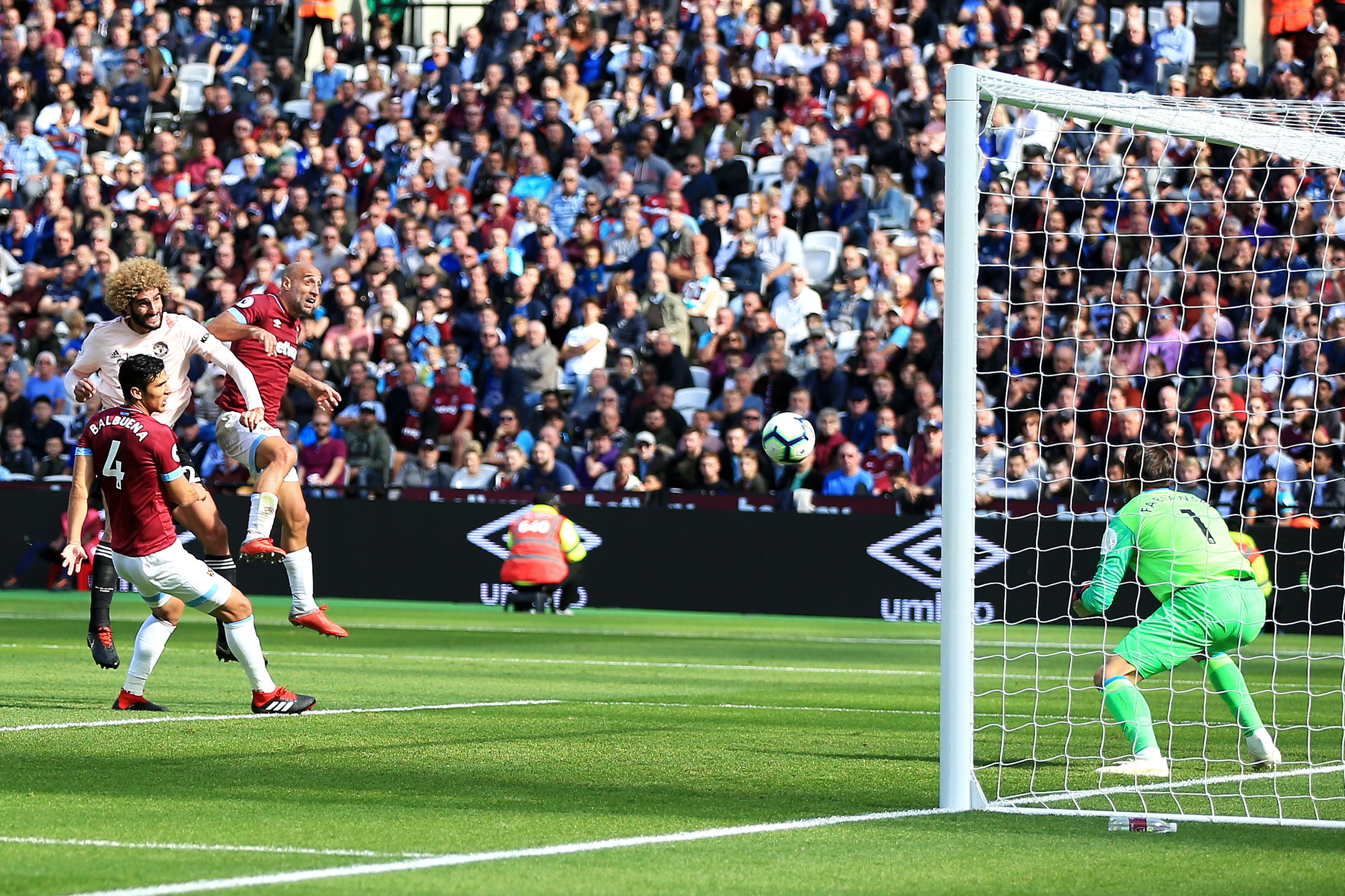 Marouane Fellaini West Ham United Manchester United Premier League 29092018