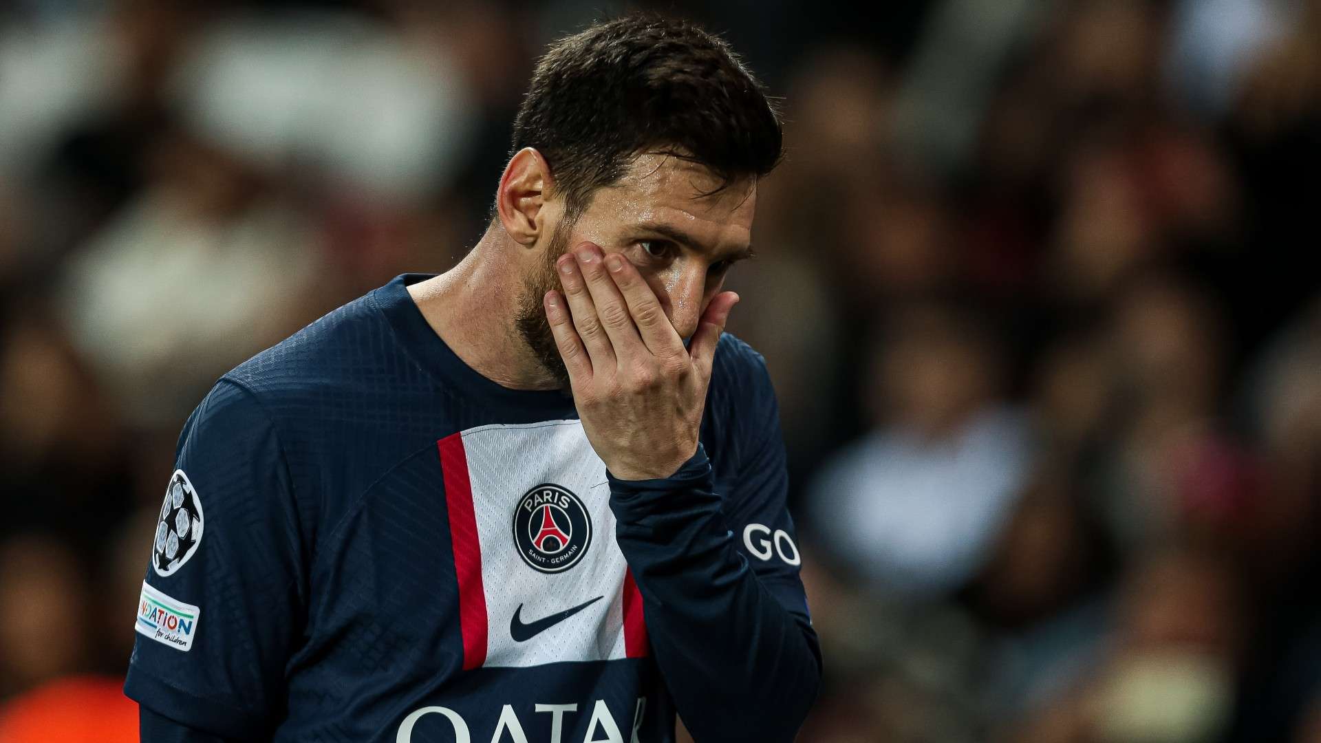Lionel Messi PSG dejected 2022-23