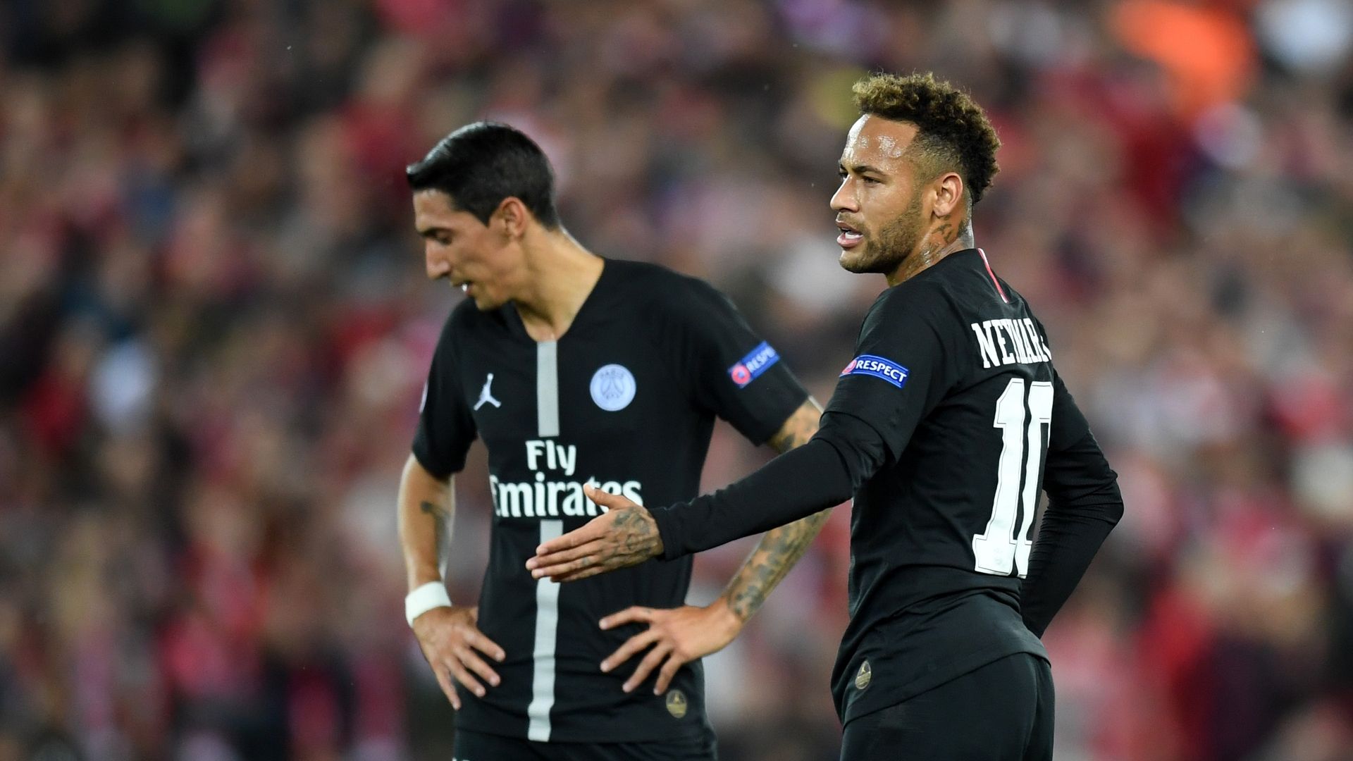Neymar Angel Di Maria PSG Liverpool