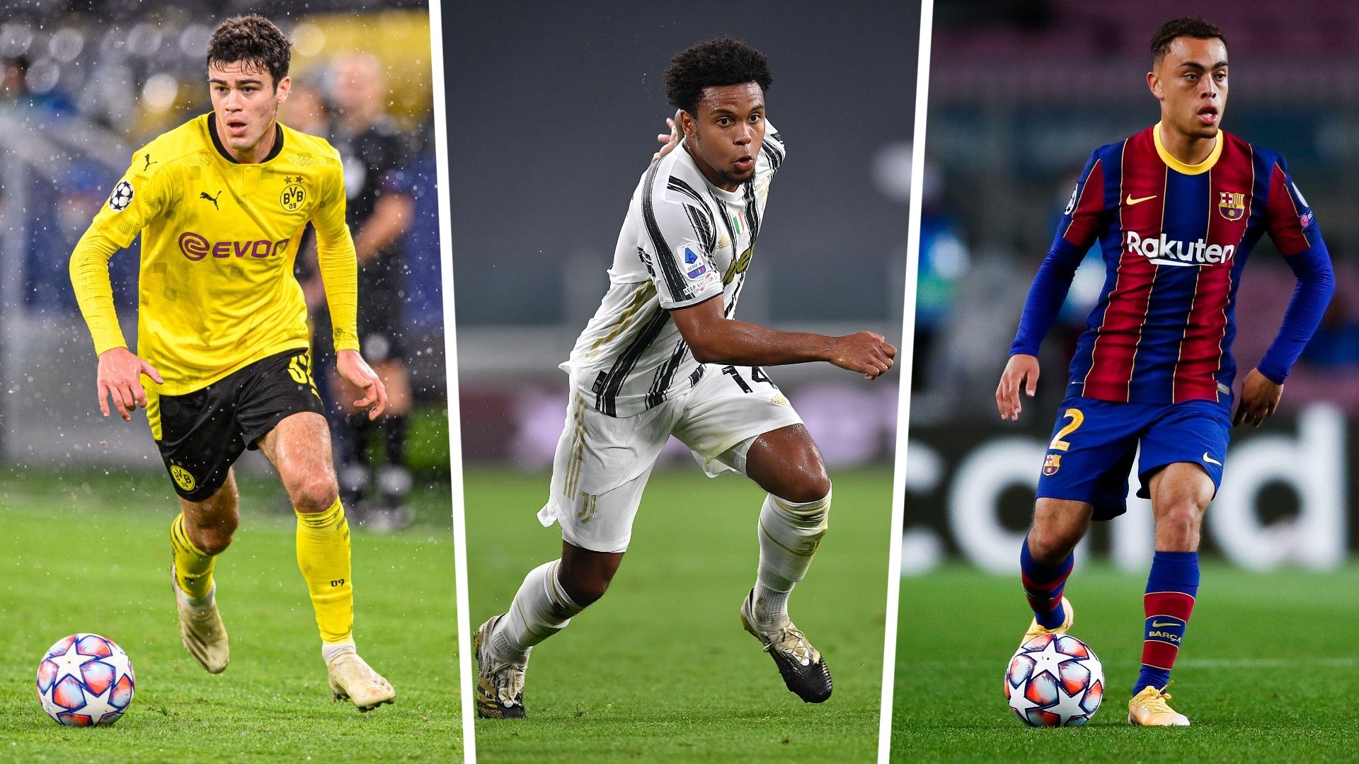 Gio Reyna Weston McKennie Sergino Dest USMNT Dortmund Juventus Barcelona GFX