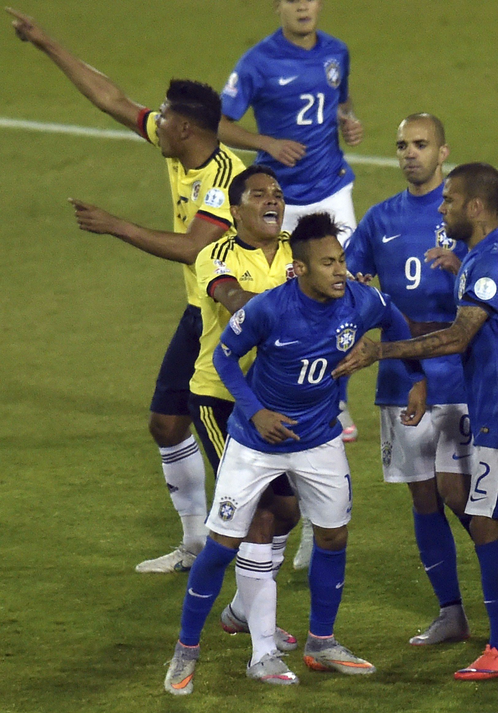 neymar carlos bacca - brazil 0 colombia 1 - copa america - 18062015