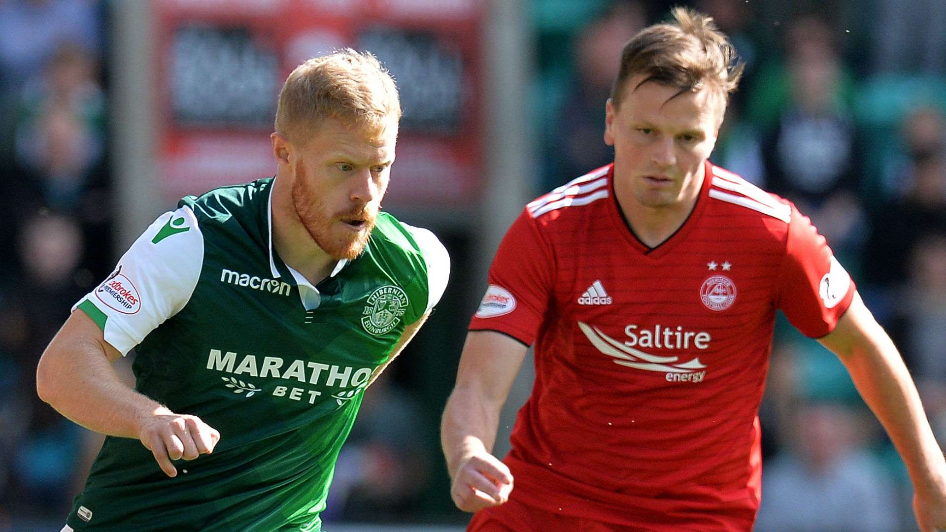 Daryl Horgan Hibernian Stephen Gleeson Aberdeen 2018-19