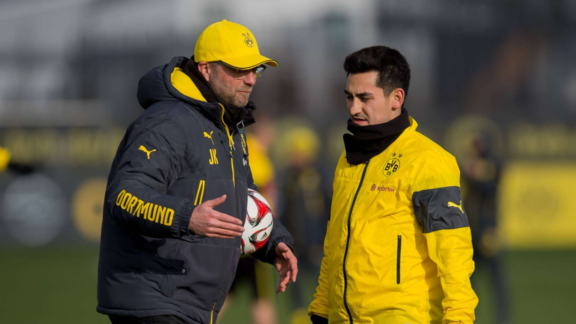 GER ONLY Jürgen Klopp Ilkay Gündogan BVB Borussia Dortmund 2015