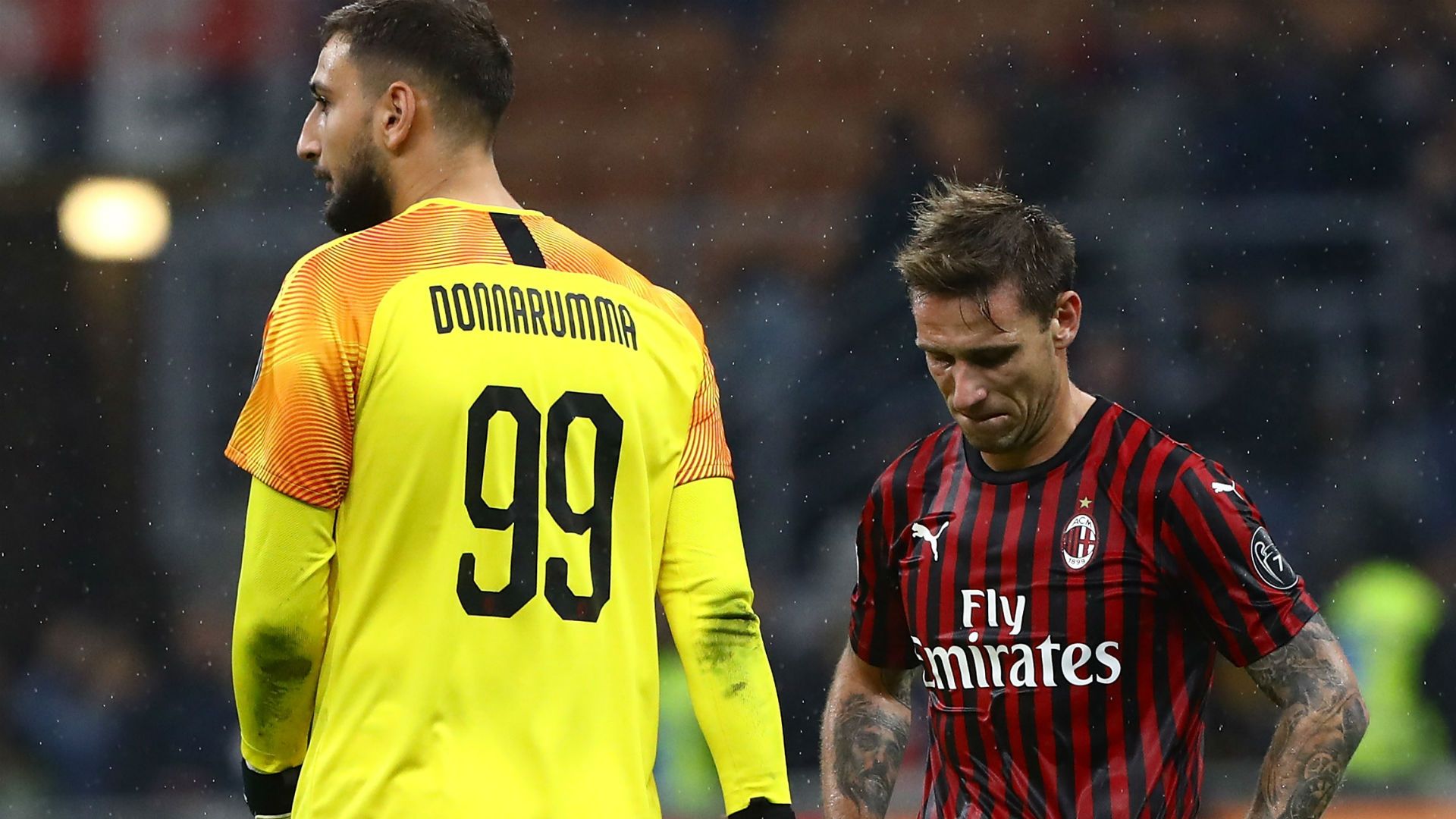 Biglia Donnarumma Milan Lecce Serie A