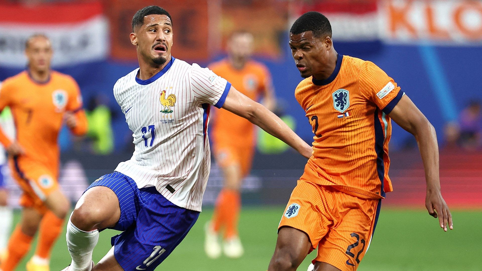 William Saliba Denzel Dumfries France Netherlands Euro 2024