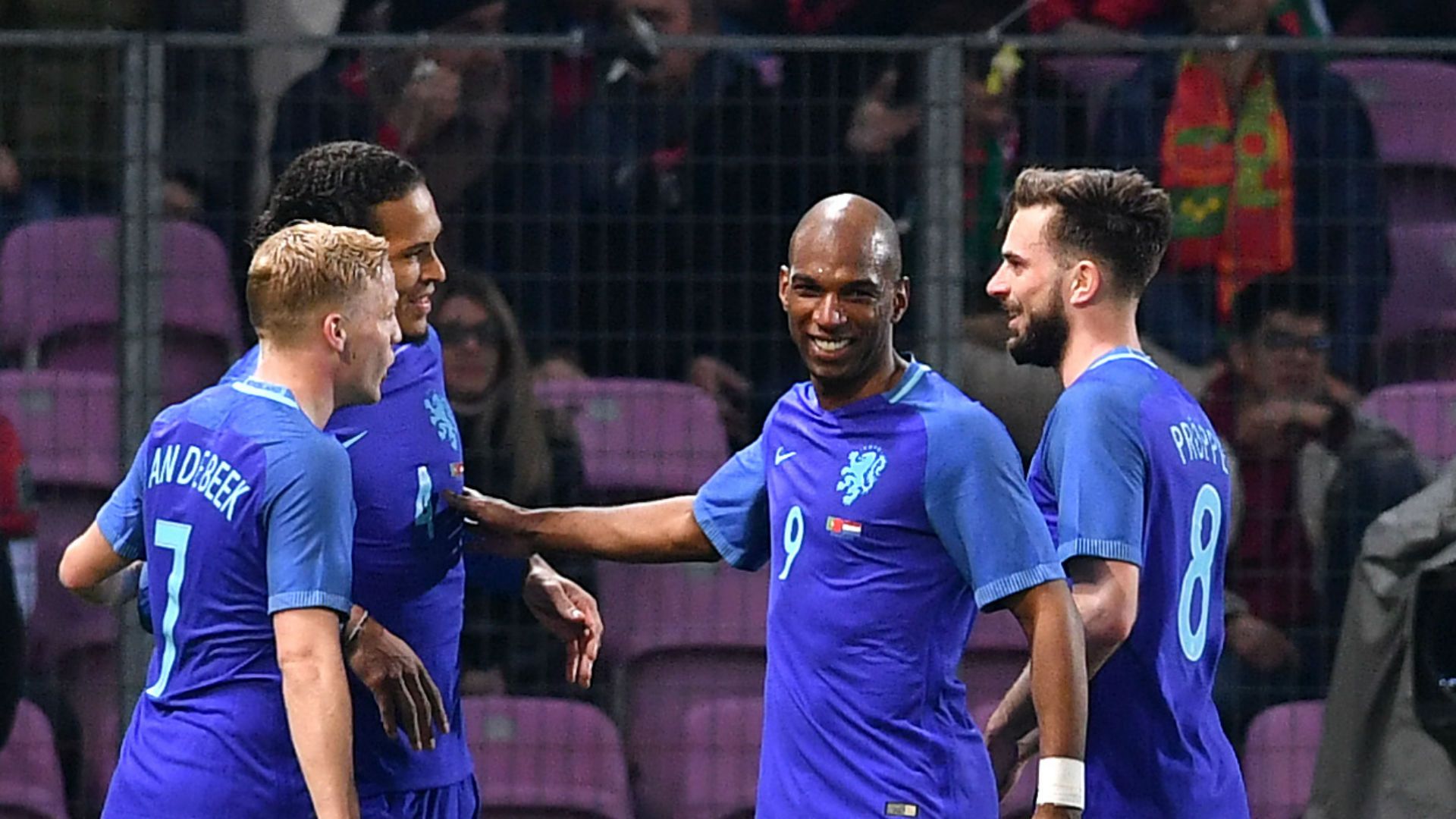 Netherlands celebrate vs Portugal