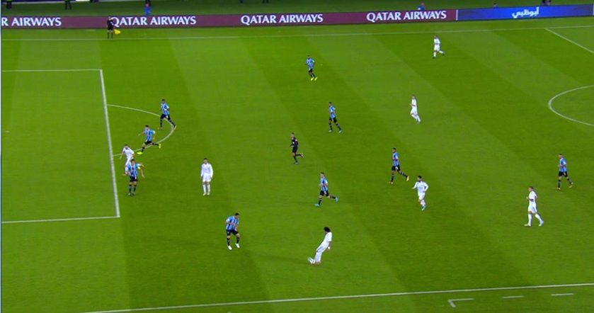 Fuera de juego Benzema Real Madrid Gremio