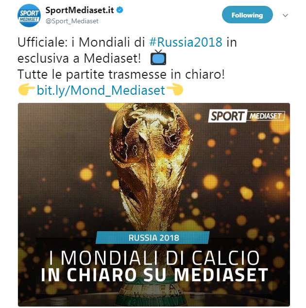 Mondiali Mediaset