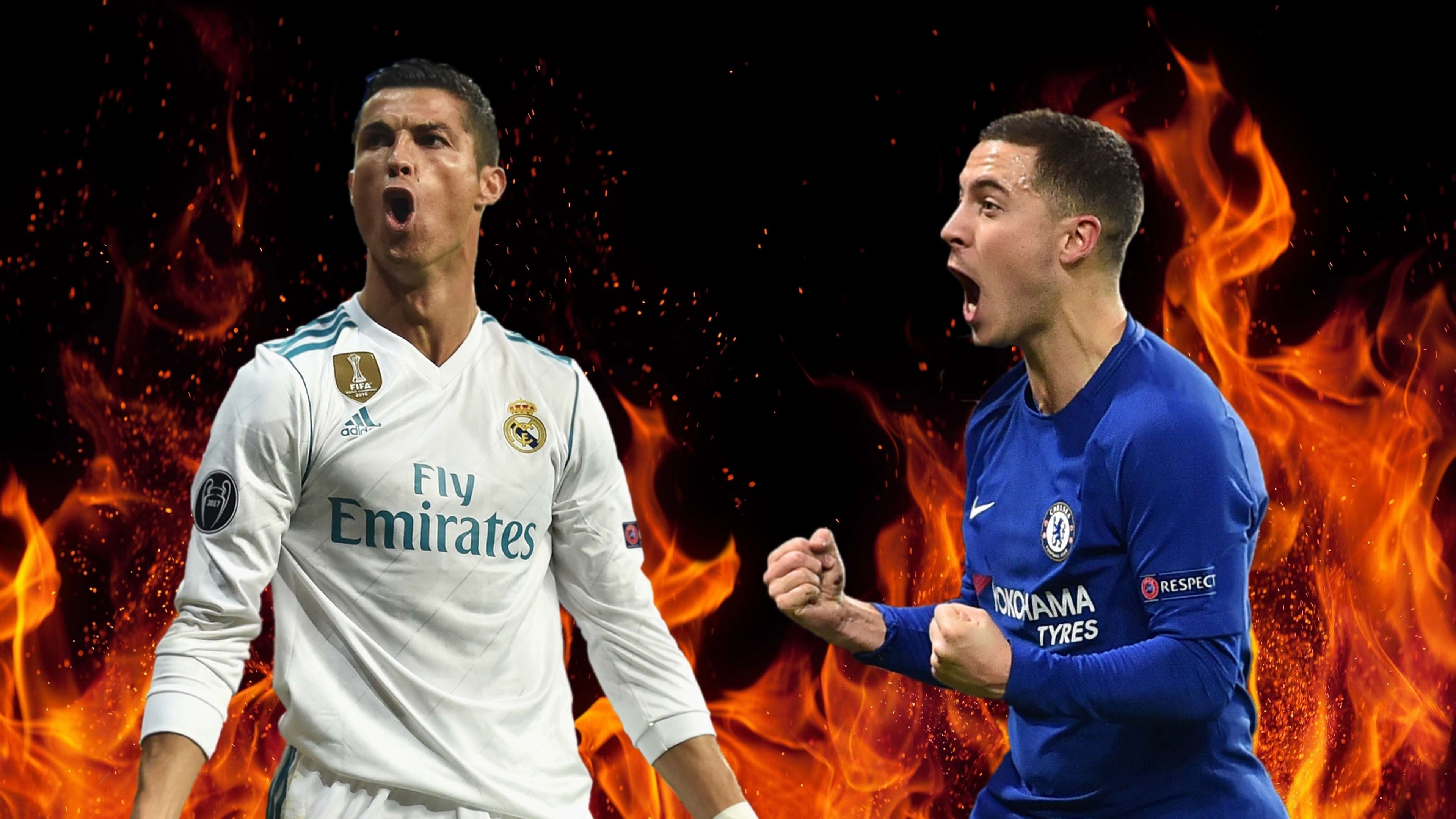 Cristiano Ronaldo, Eden Hazard, Sacred Fire