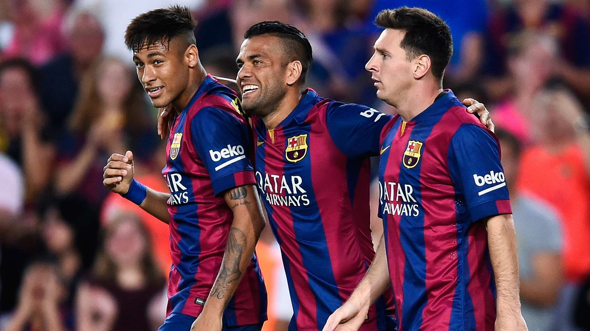 Neymar Dani Alves Lionel Messi Barcelona Joan Gamper