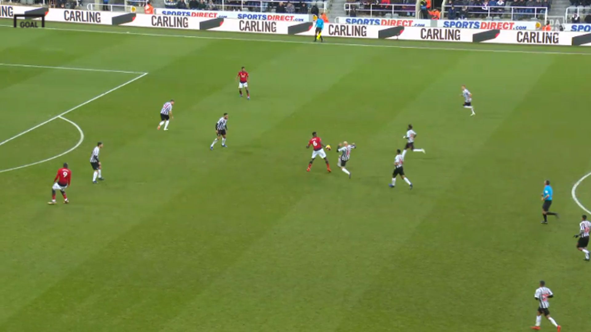 Paul Pogba Manchester United Foul Newcastle