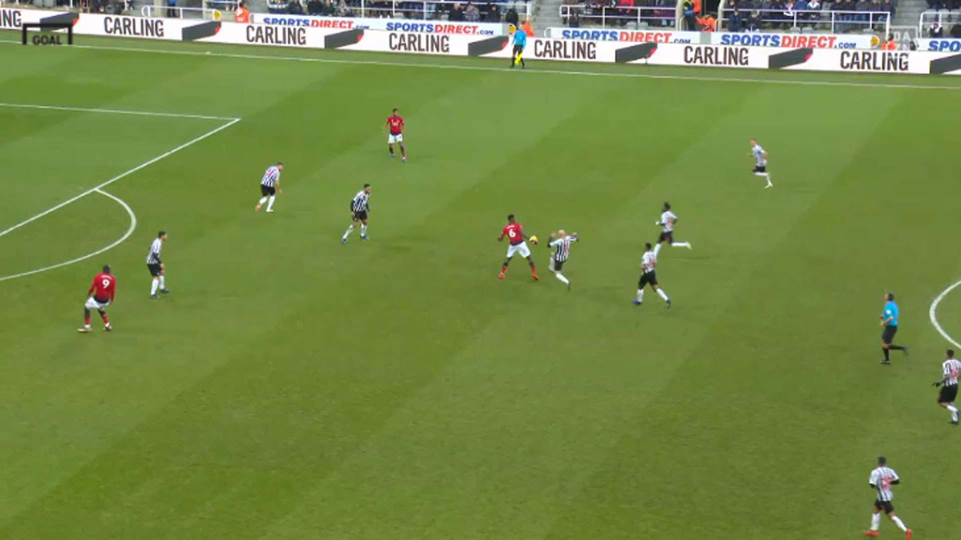 Paul Pogba Manchester United Foul Newcastle