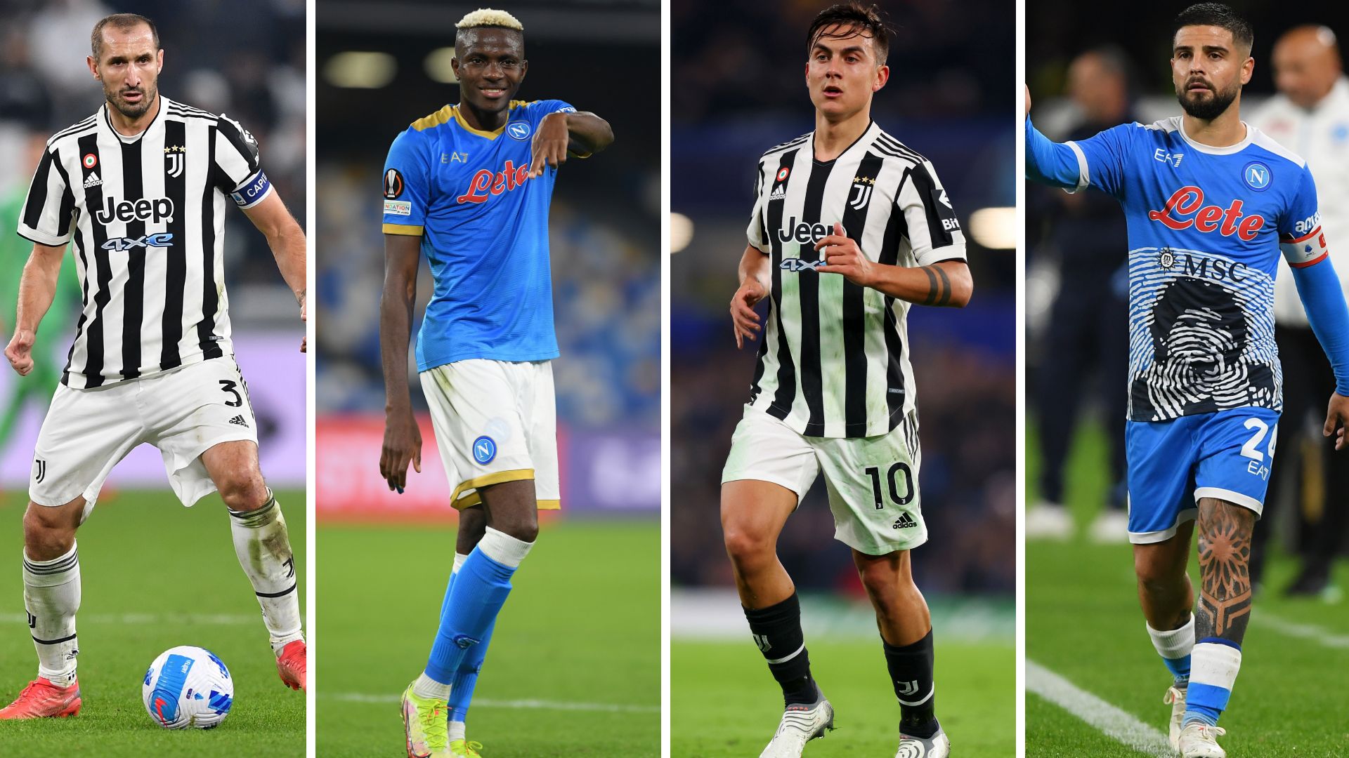 Chiellini Osimhen Dybala Insigne