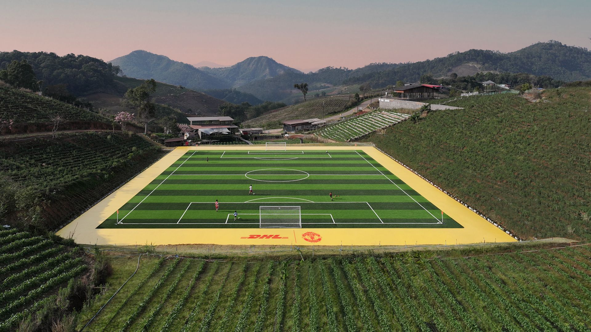 Manchester United Thailand pitch DHL