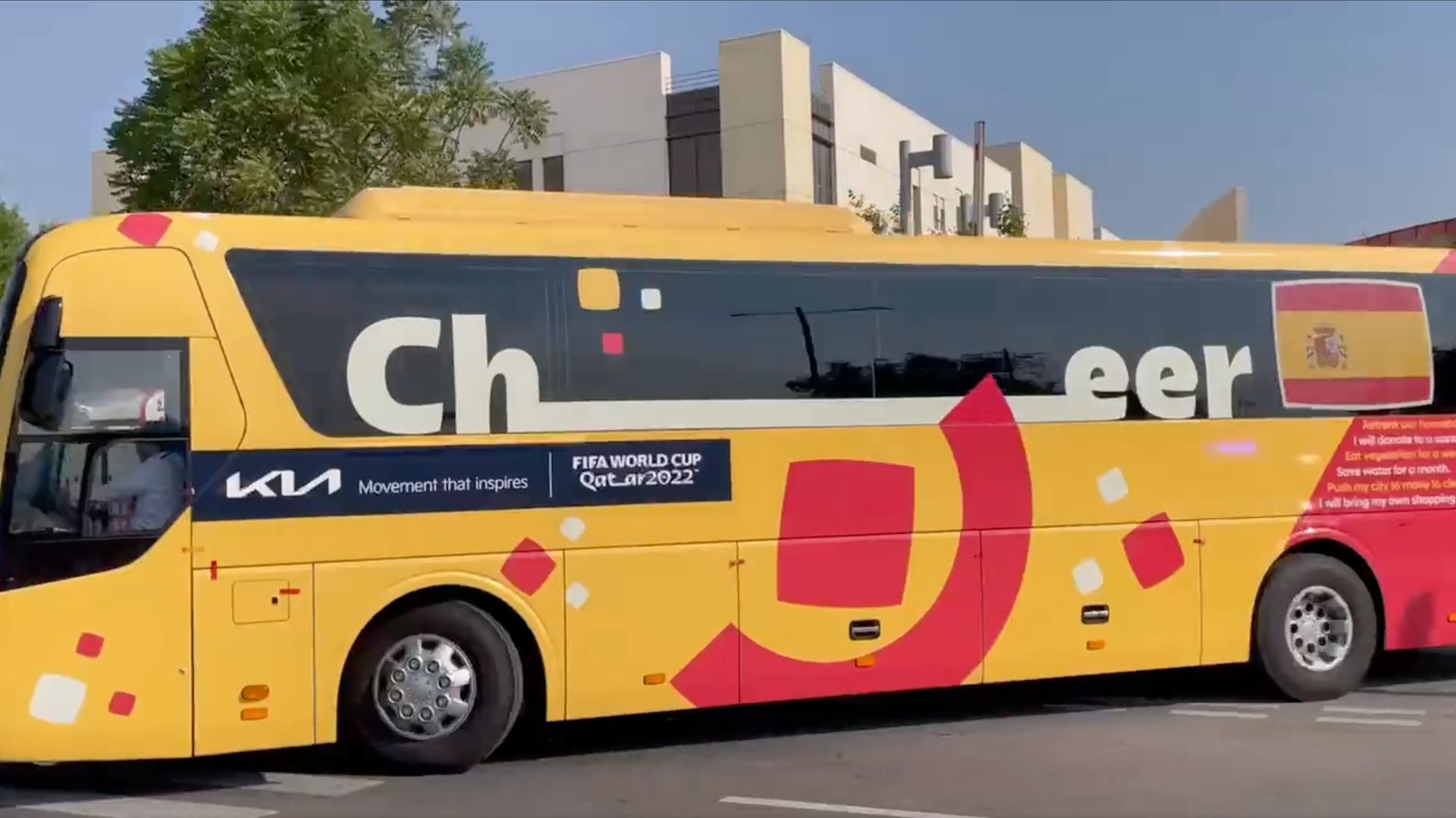 Spain bus World Cup Qatar 2022