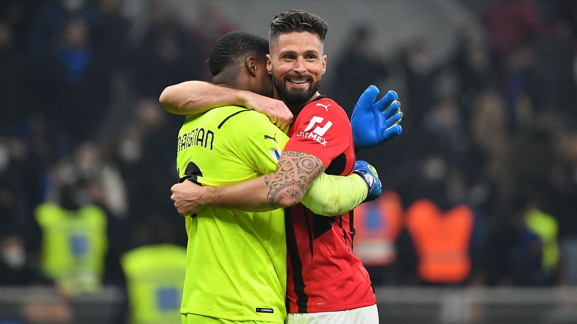 Maignan Giroud Inter Milan