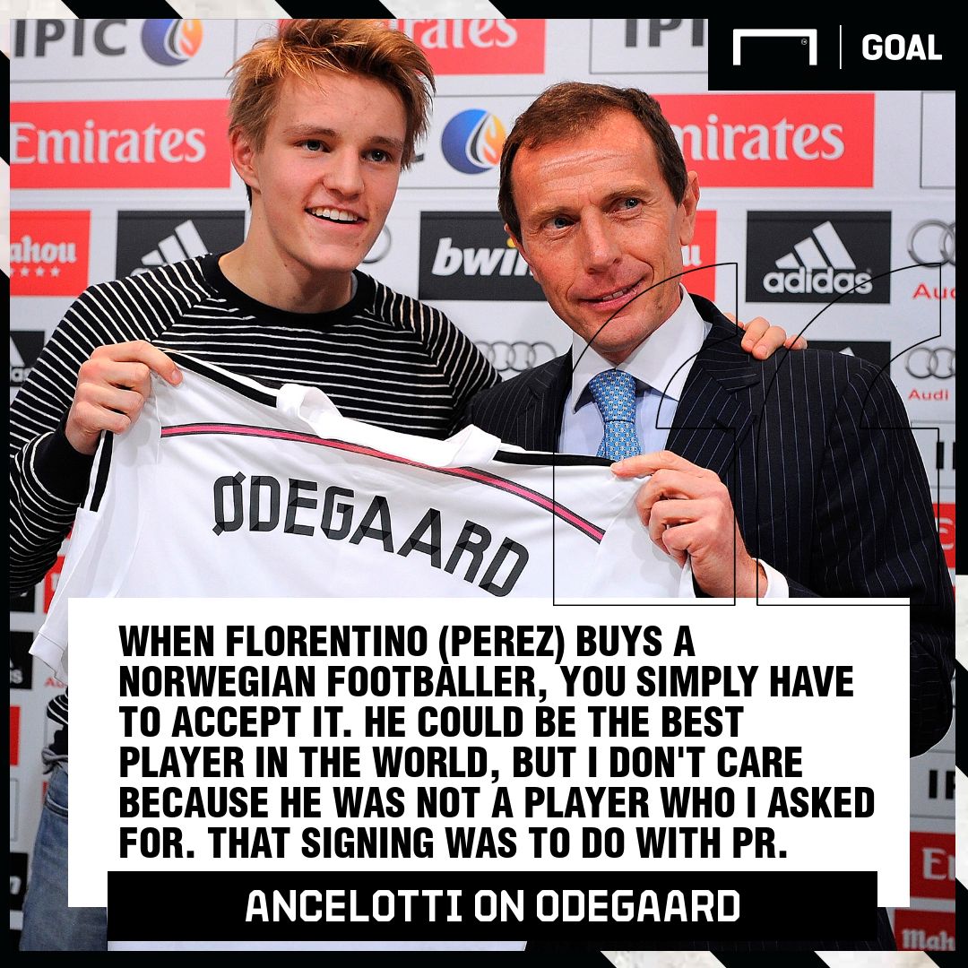 Martin Odegaard Carlo Ancelotti Real Madrid PS