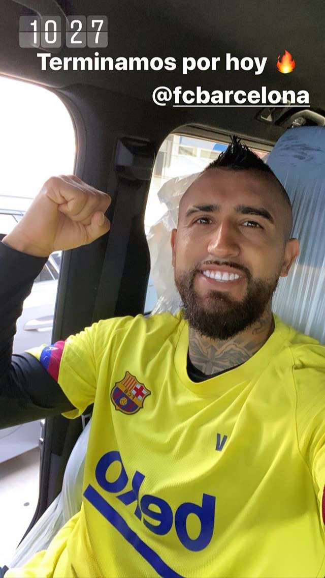 Barcelona training Vidal IG