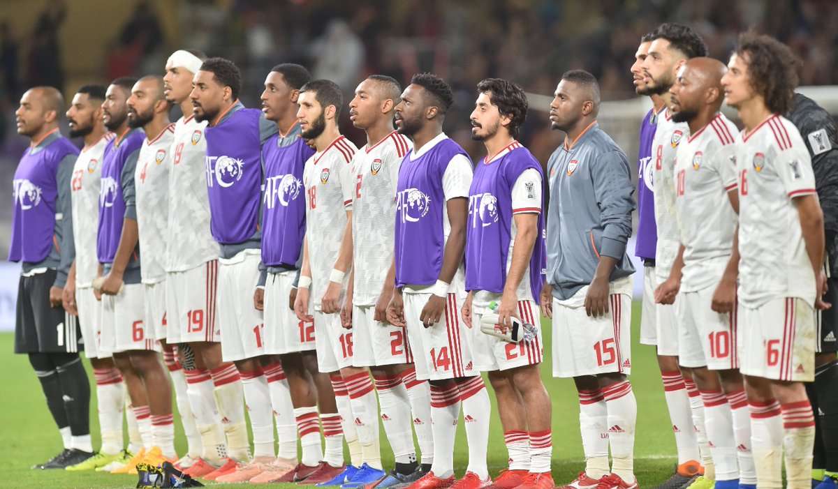 UAE NT after the match against Thailand