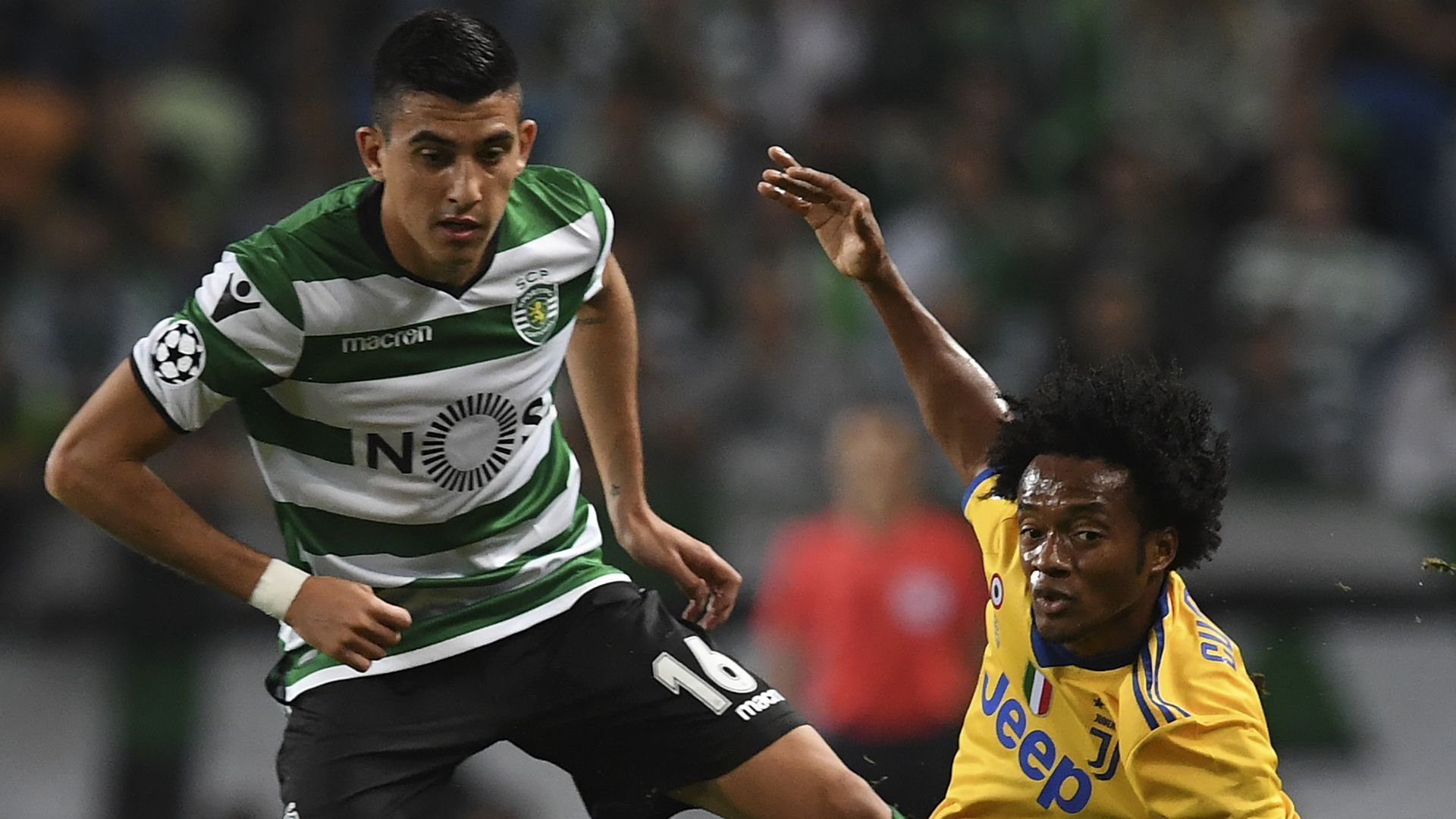 Rodrigo Battaglia Juan Cuadrado Sporting Juventus UCL